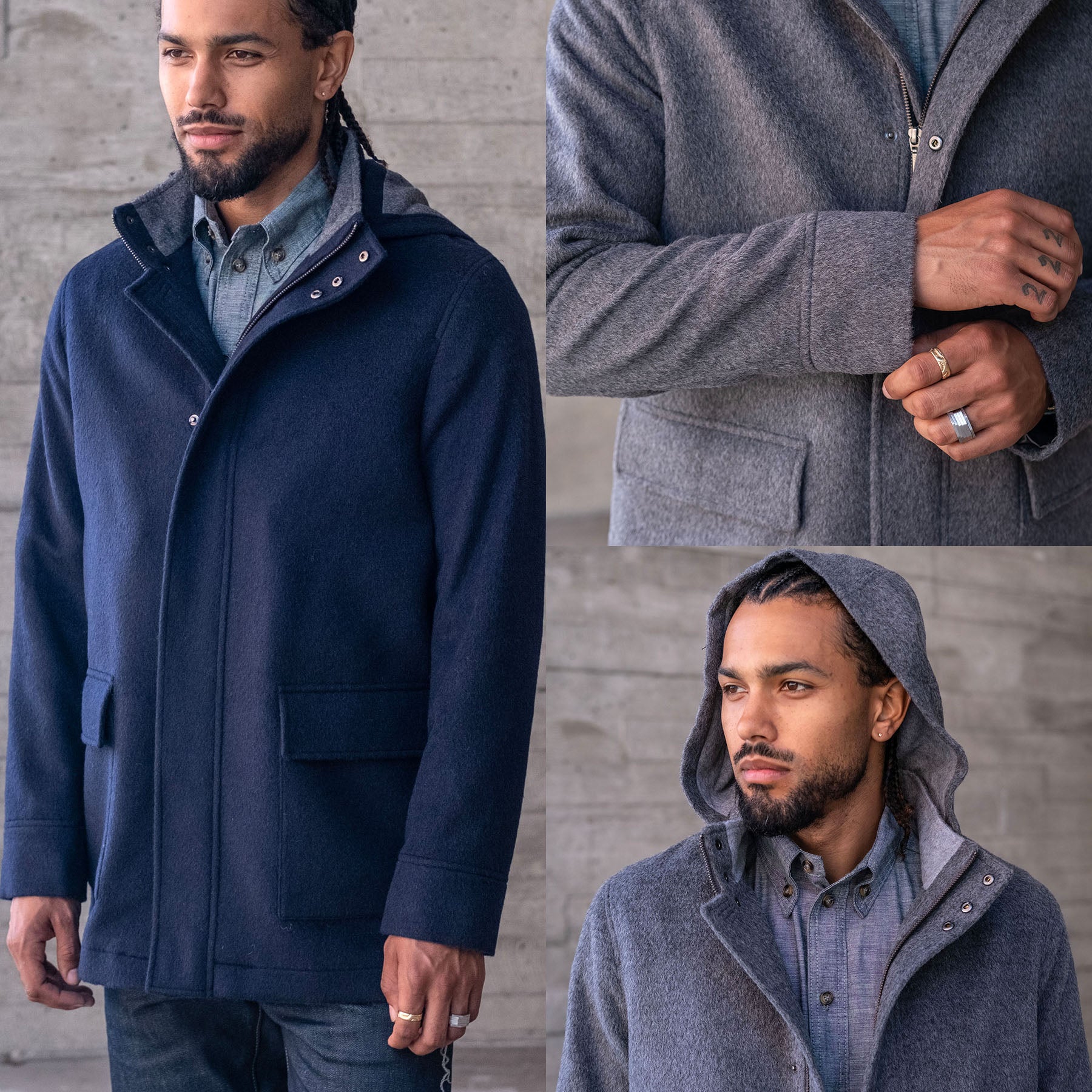 Heavyweight Alpaca Parka with Removable Hood