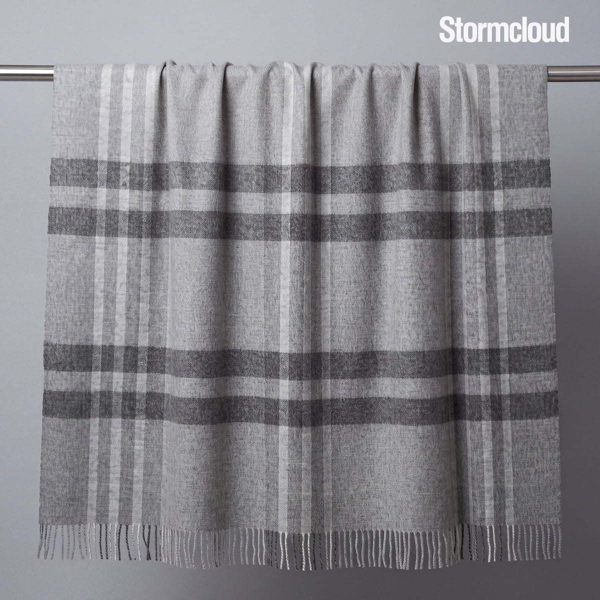 Plaid Check Pure Alpaca Luxury Throw Blanket (4 Colors)