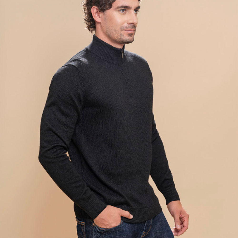 Alpaca Extrafine Knit Half Zip Sweaters