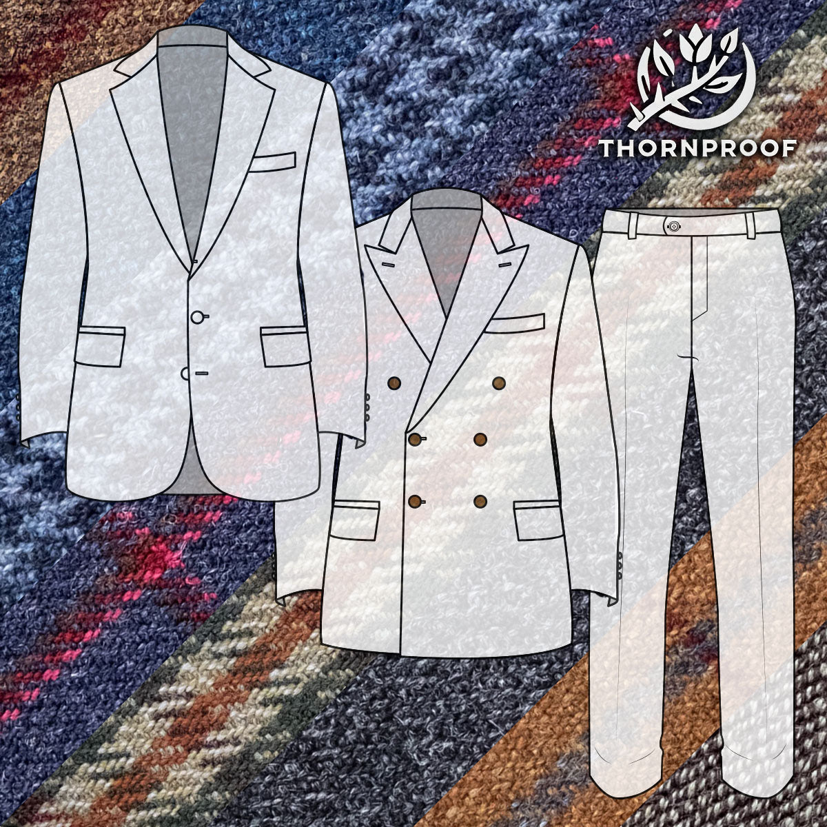 Custom Suits & Sportcoats Heavyweight Alsport Thornproof Tweed