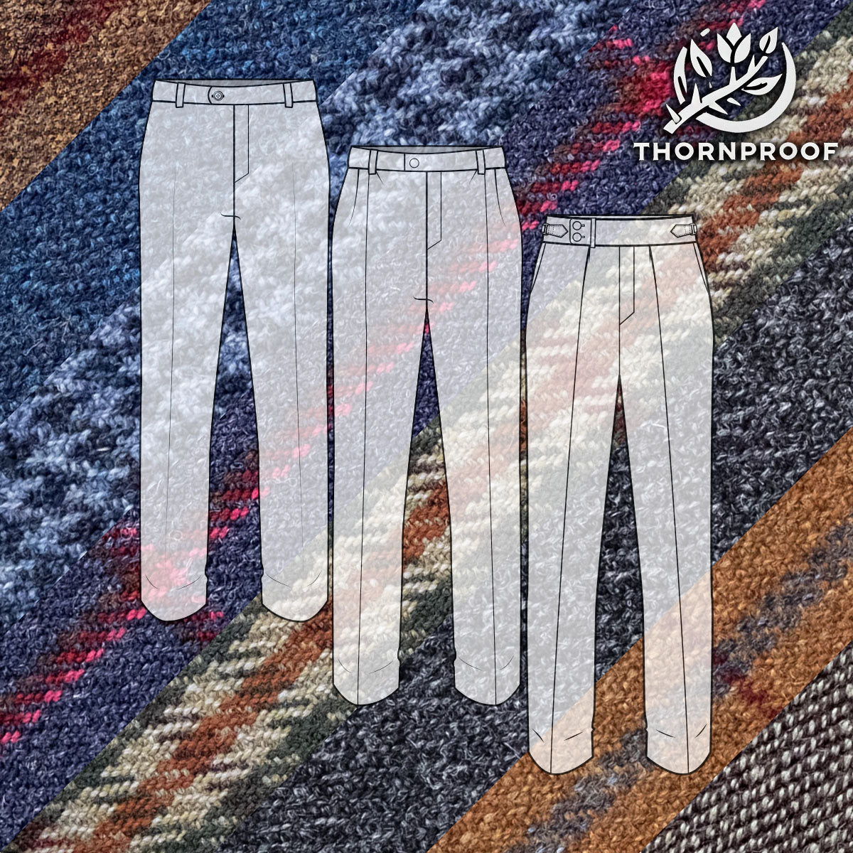 Custom Trousers Heavyweight Alsport Thornproof Tweed