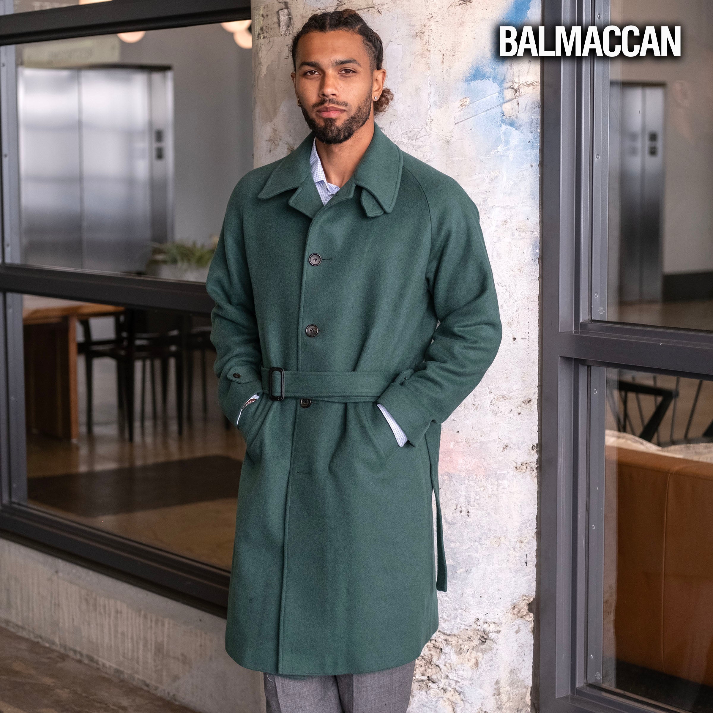 Custom Overcoats Racing Green Pure Camel Hair