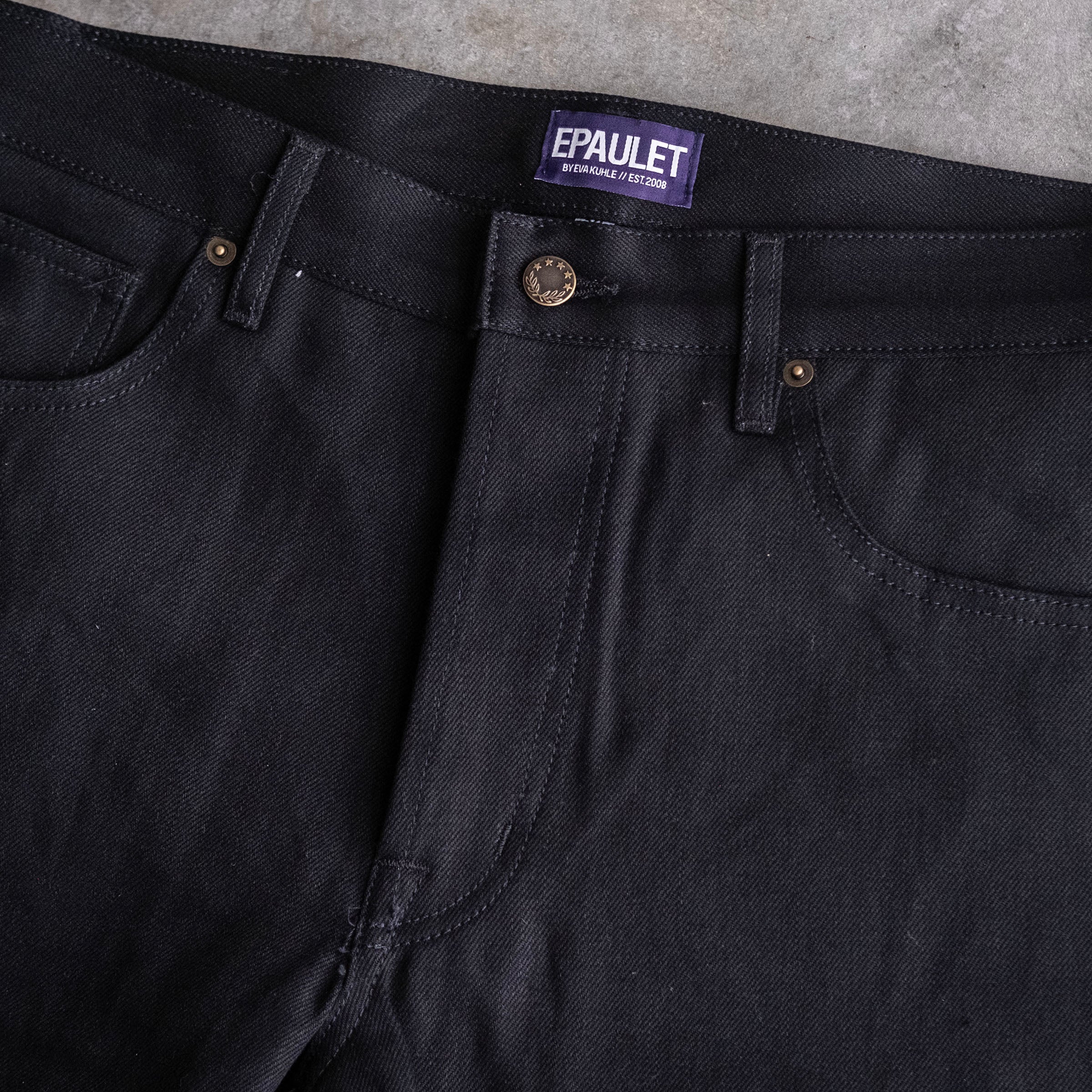 Rivet Jean Vidalia Jet Black 14oz Sz 34