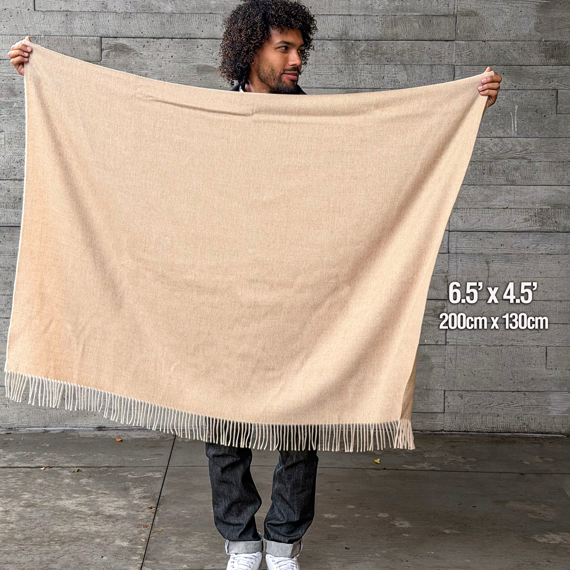 Washable Alpaca Wool Luxury Throw Blanket (3 Colors)