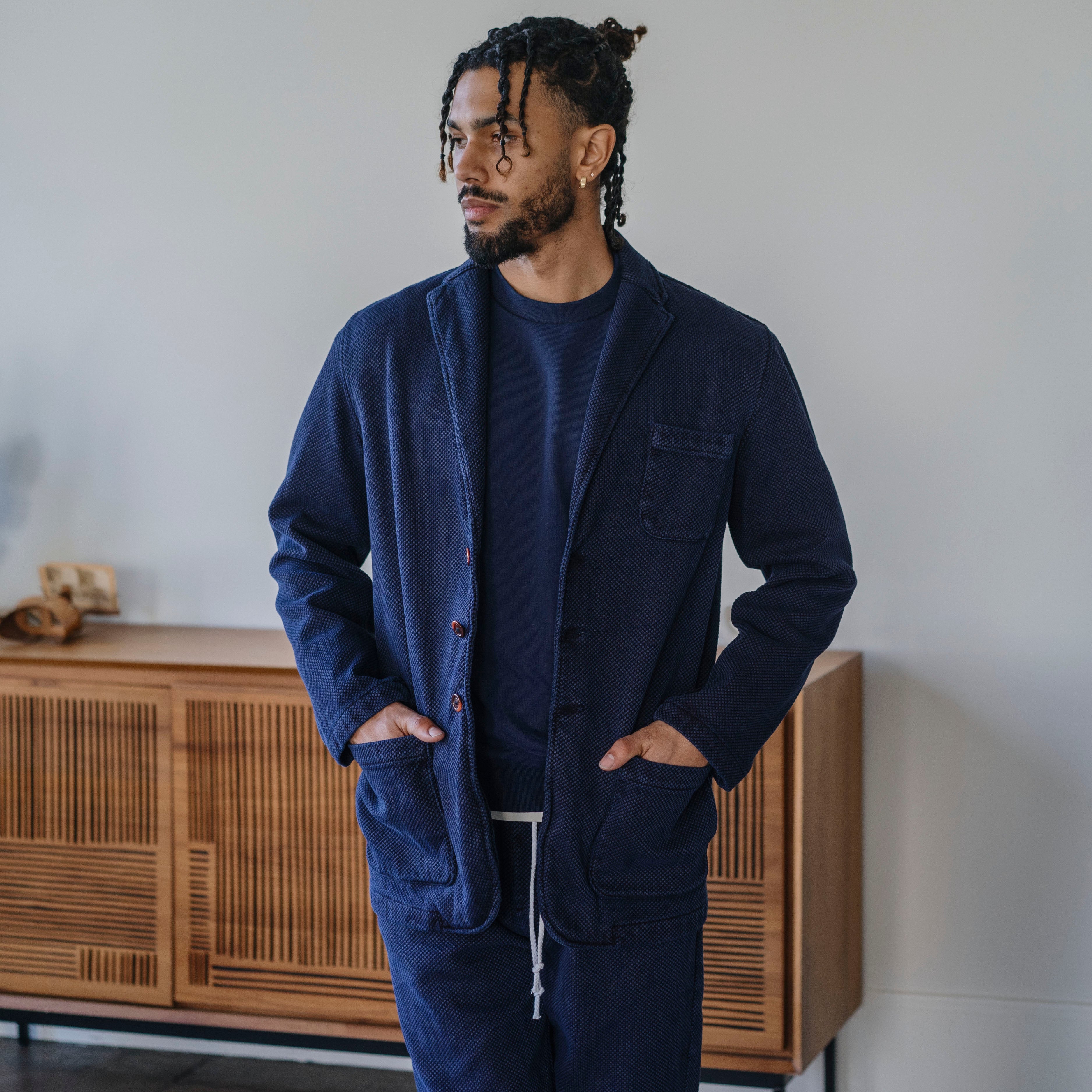 Sinclair Sportcoat Sashiko Ink Navy Size 38