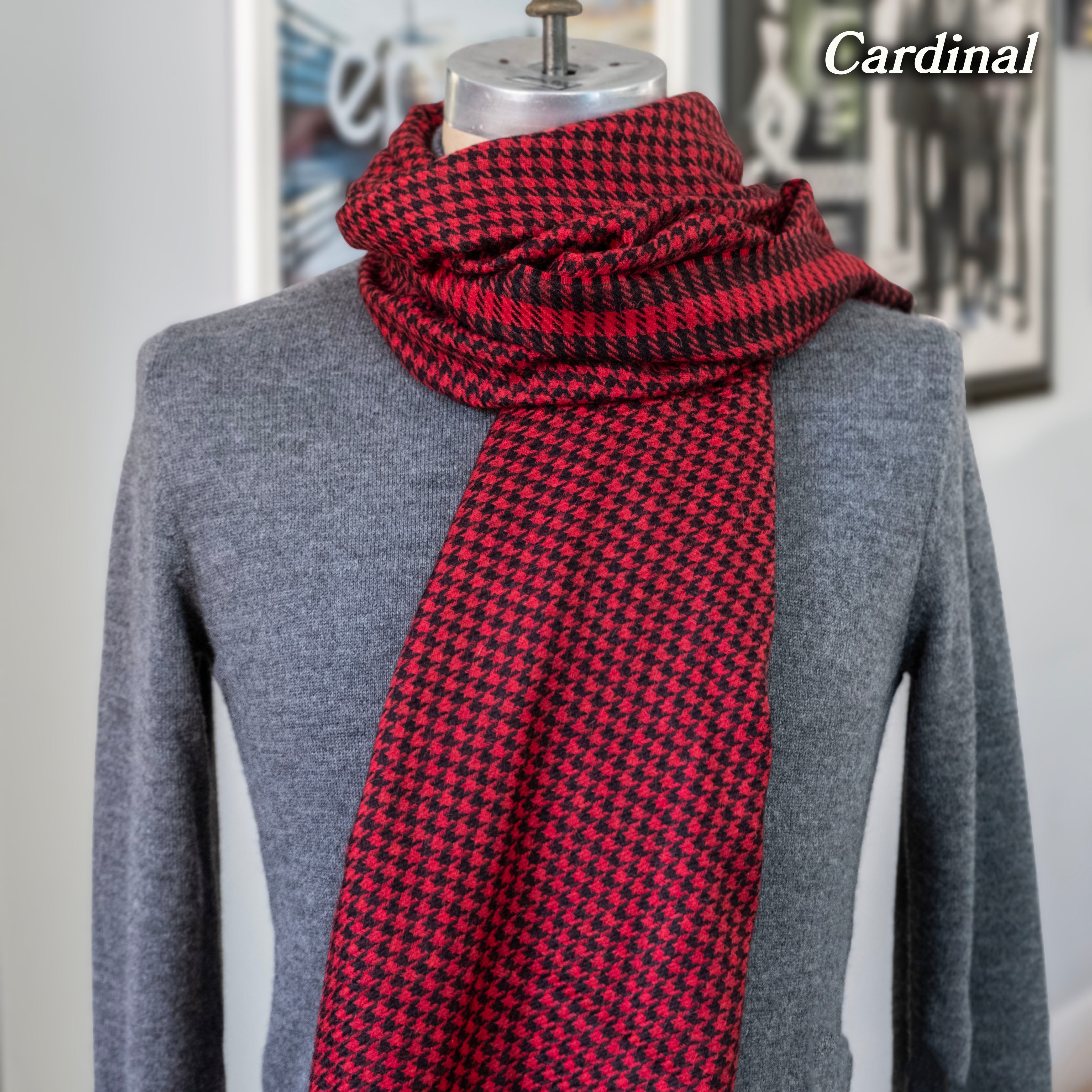 Alpaca Houndsooth Stoles Extra Long