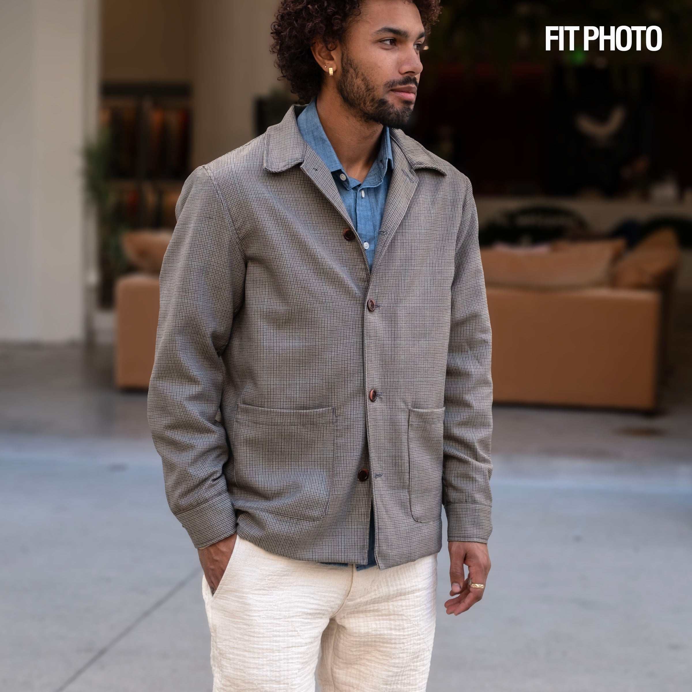 Corso Jacket in Pendleton Navy Mid-Century Wool Sz 44