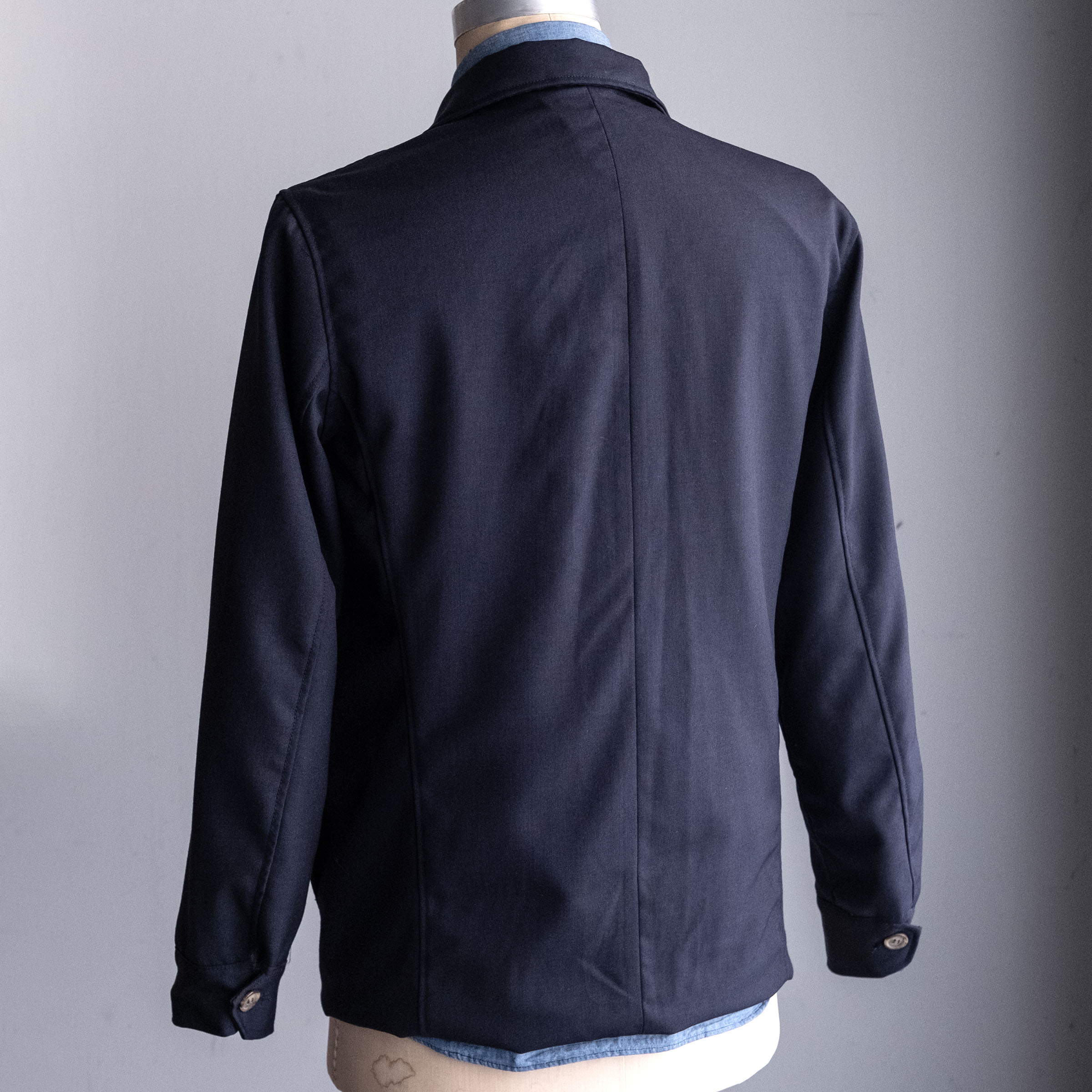 Corso Jacket in Pendleton Navy Mid-Century Wool Sz 44