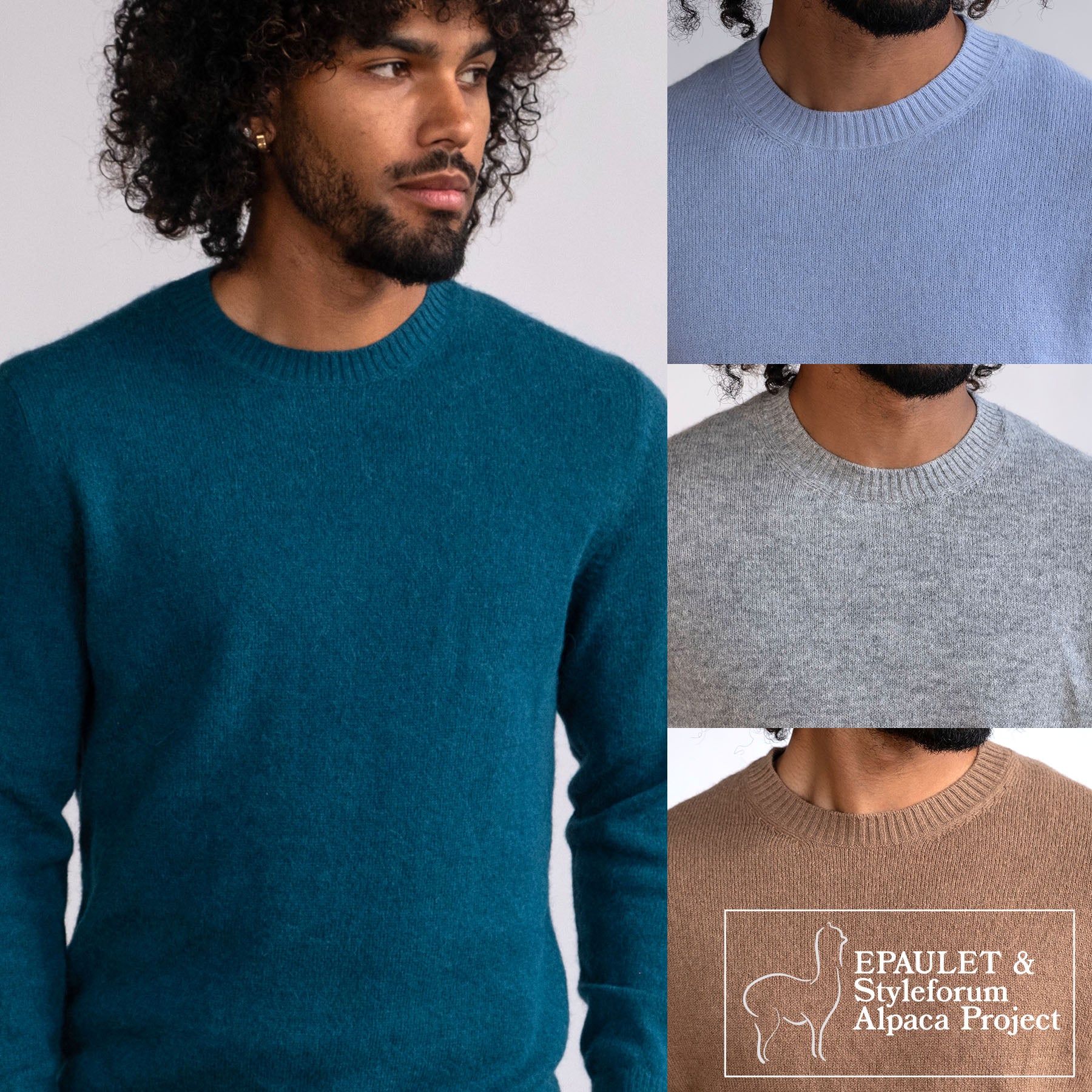Alpaca Extrafine Knit Crewneck Sweaters