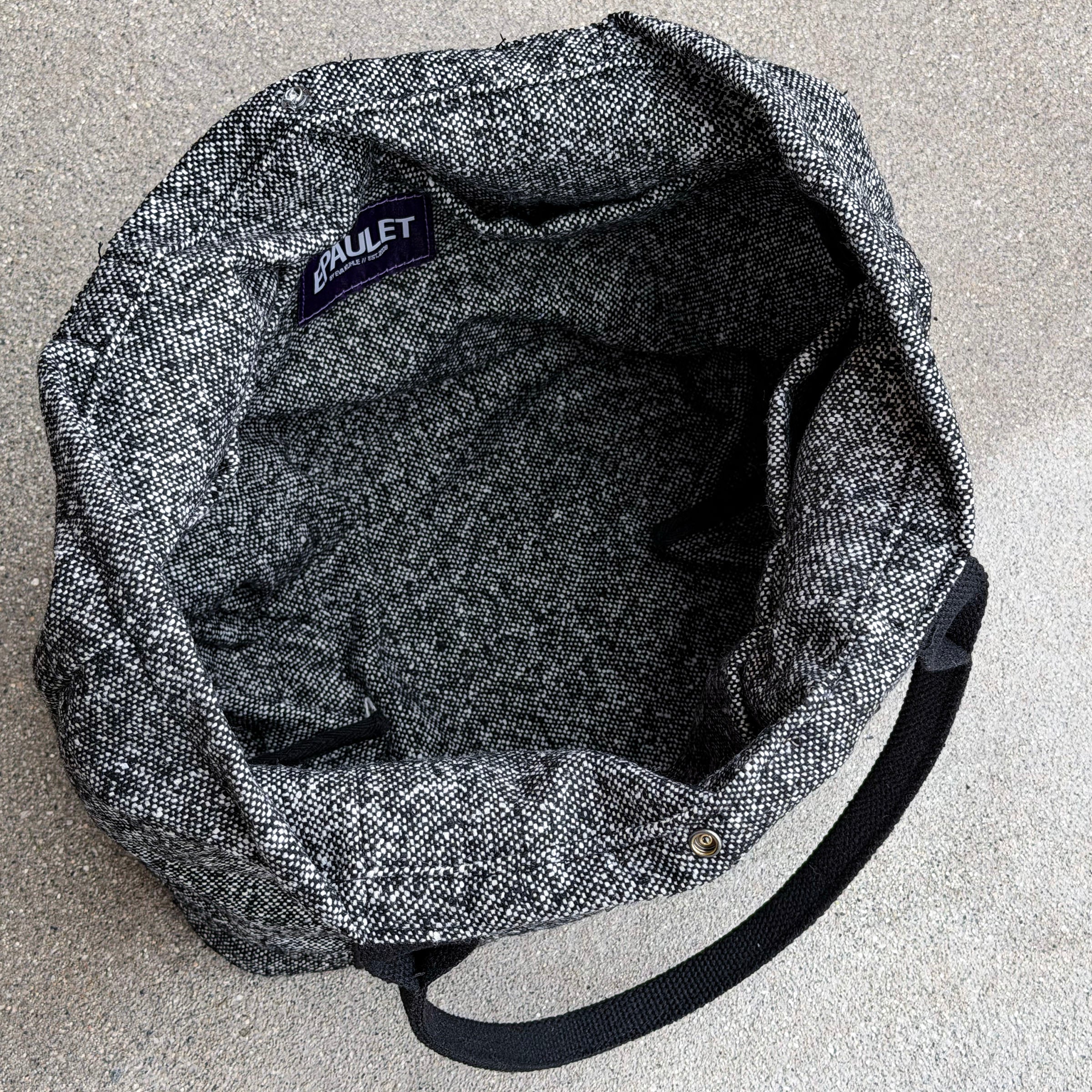 Harbor Tote Bag Salt & Pepper Washable Donegal Tweed