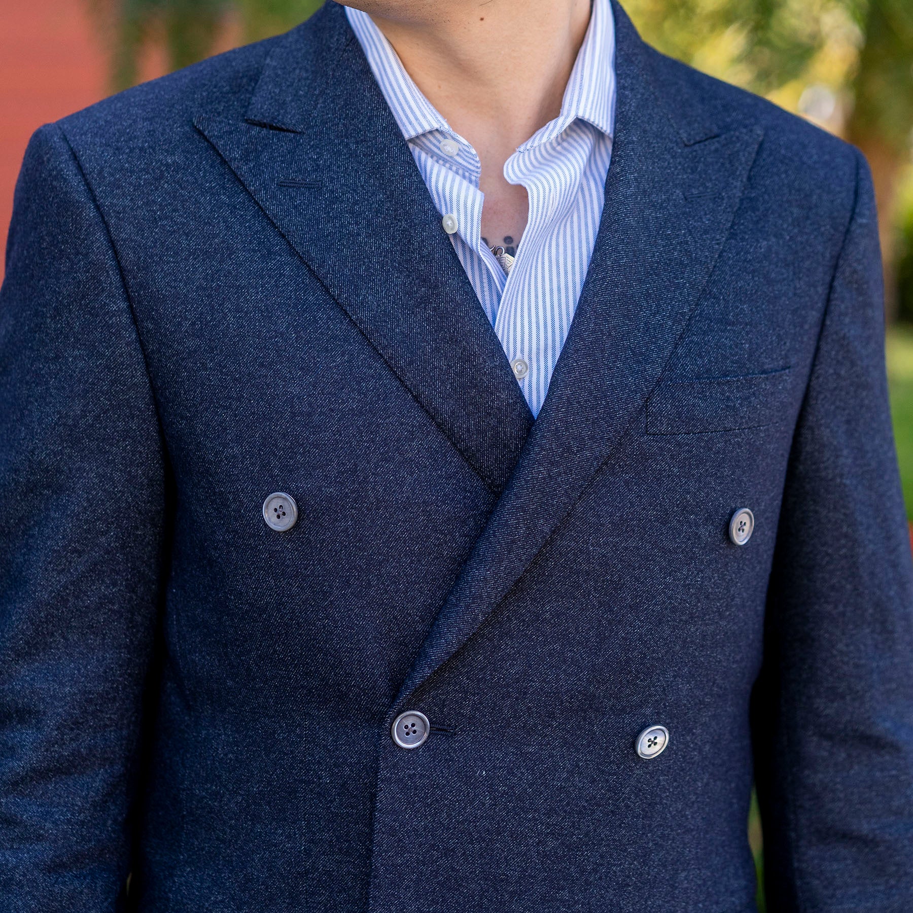 Custom Sportcoats Lovat Mills Navy & Grey Mottled Tweed