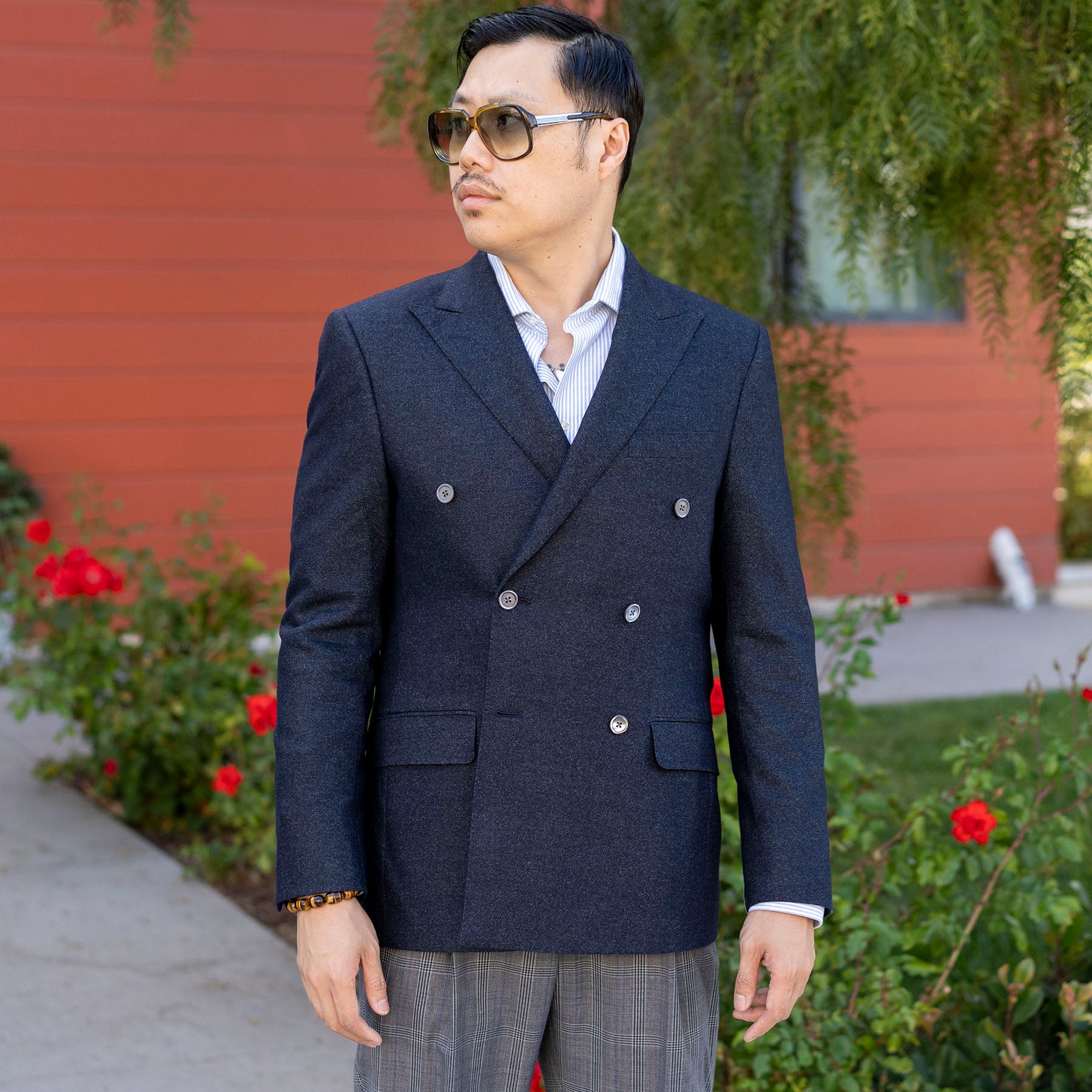 Custom Suits, Sportcoats, Doyles & Field Jackets Yoshiwa Indigo Tweed