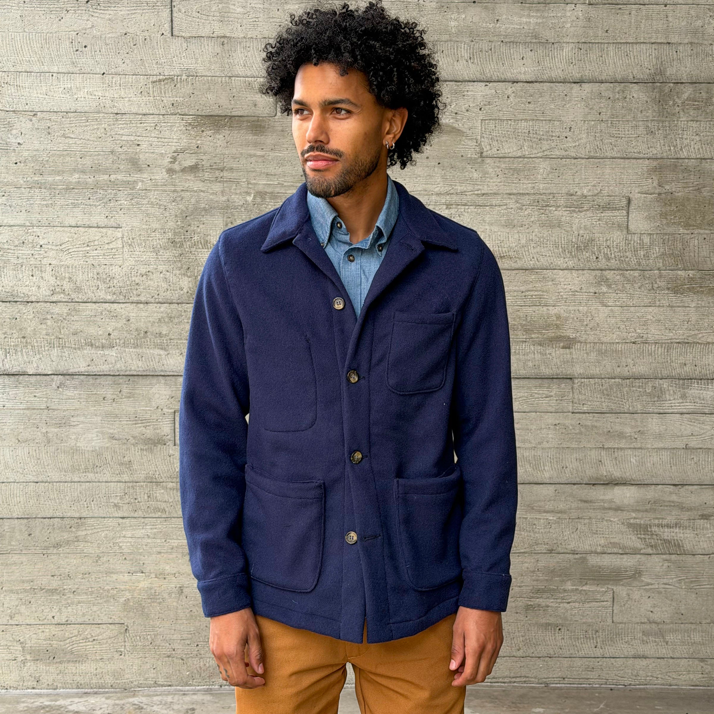 Doyle Jacket Cobalt Thornproof Wool