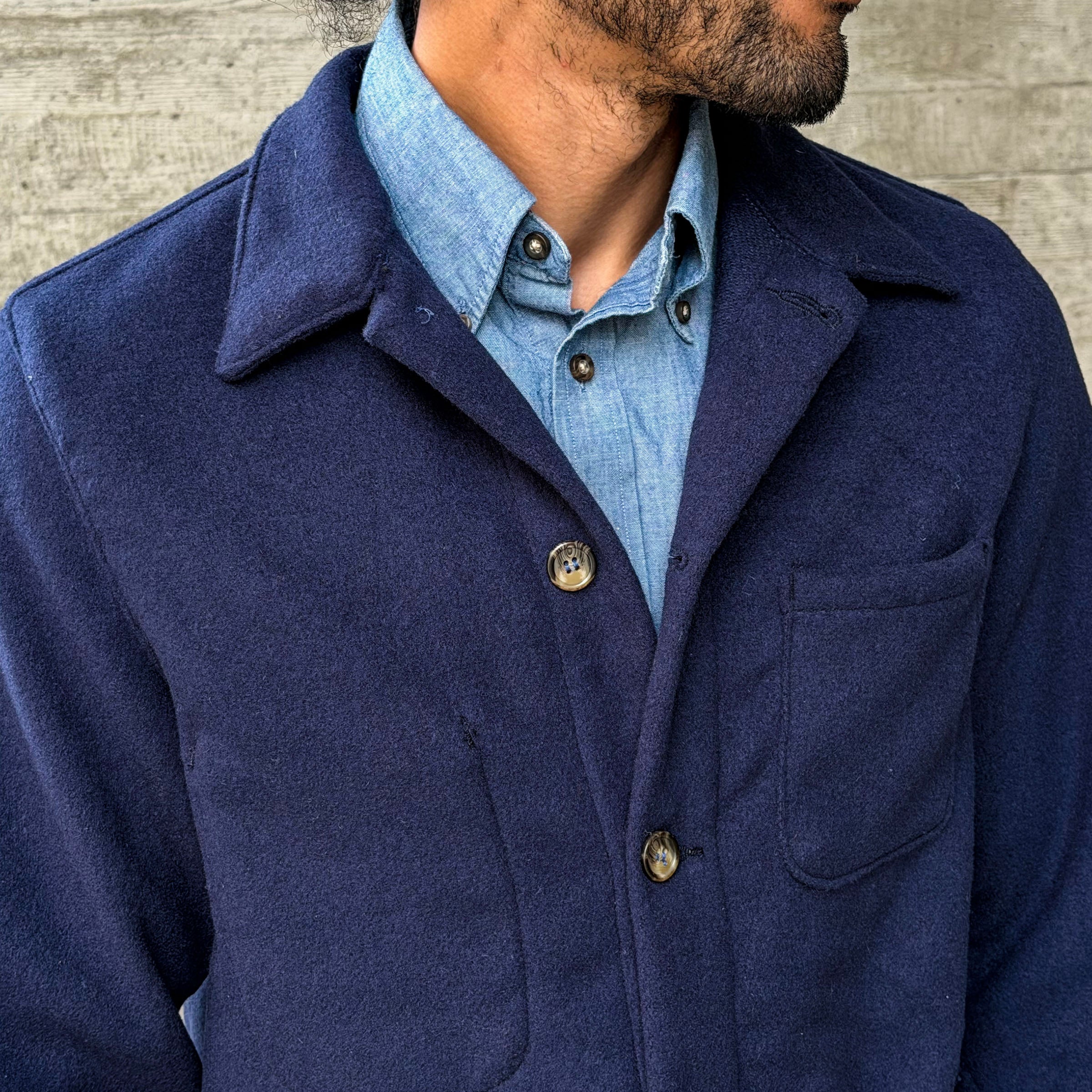Doyle Jacket Cobalt Thornproof Wool