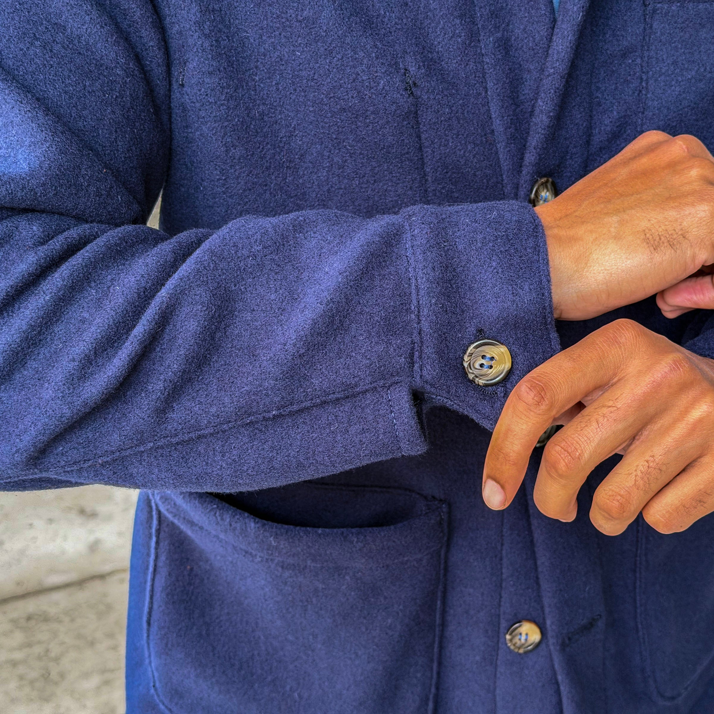 Doyle Jacket Cobalt Thornproof Wool