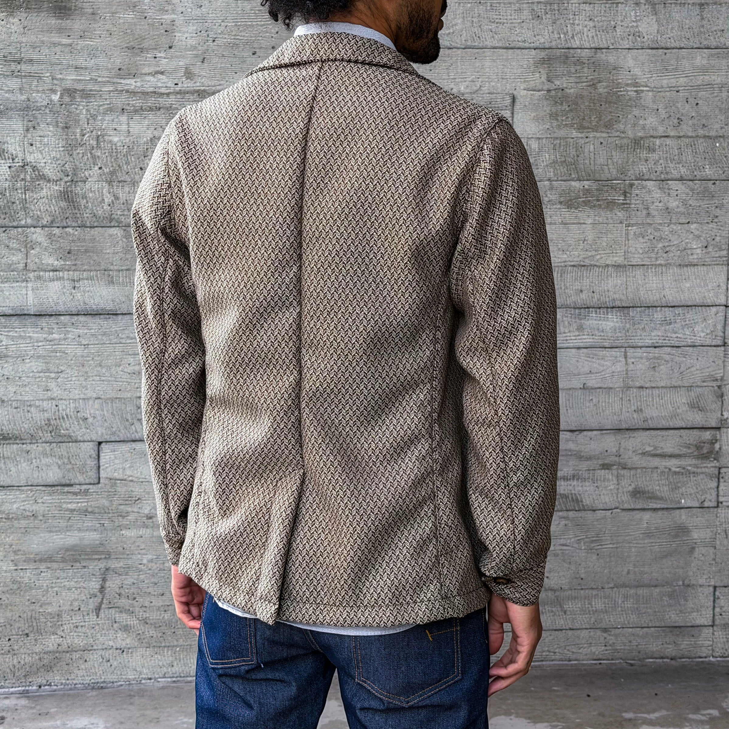 Doyle Jacket Almond Herringbone Jacquard Cotton