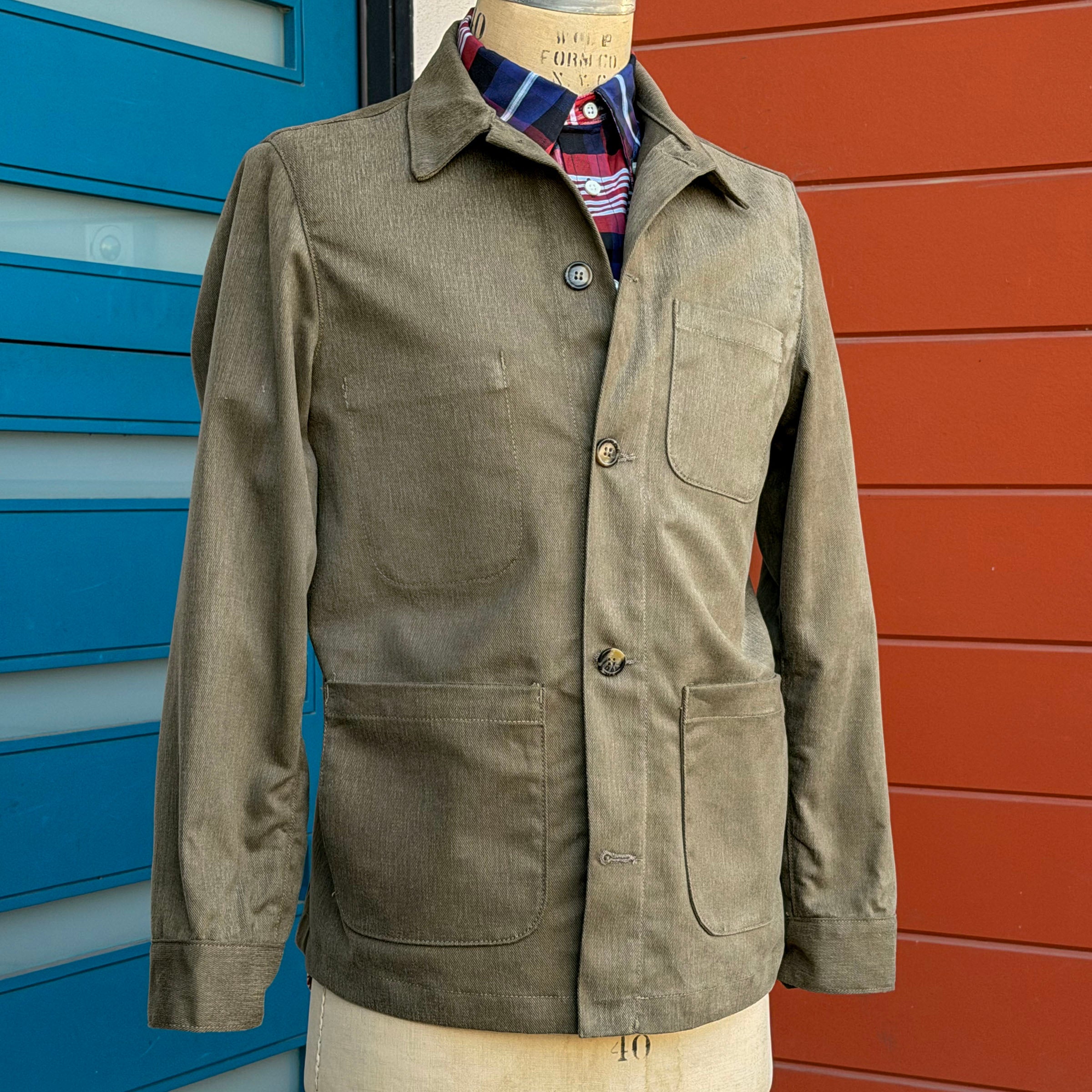 Doyle Jacket Olive 11oz Brushed Cavalry Twill