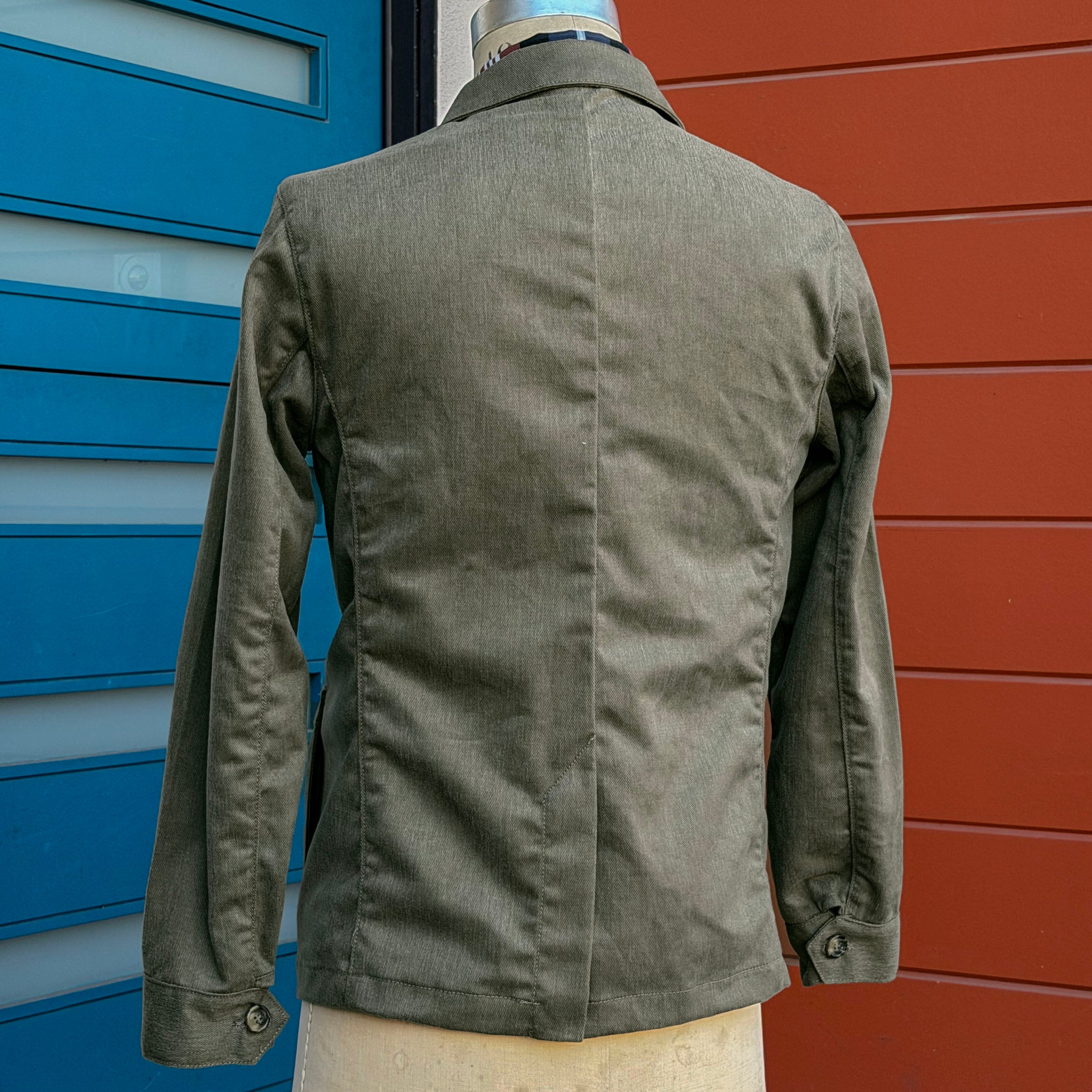 Doyle Jacket Olive 11oz Brushed Cavalry Twill