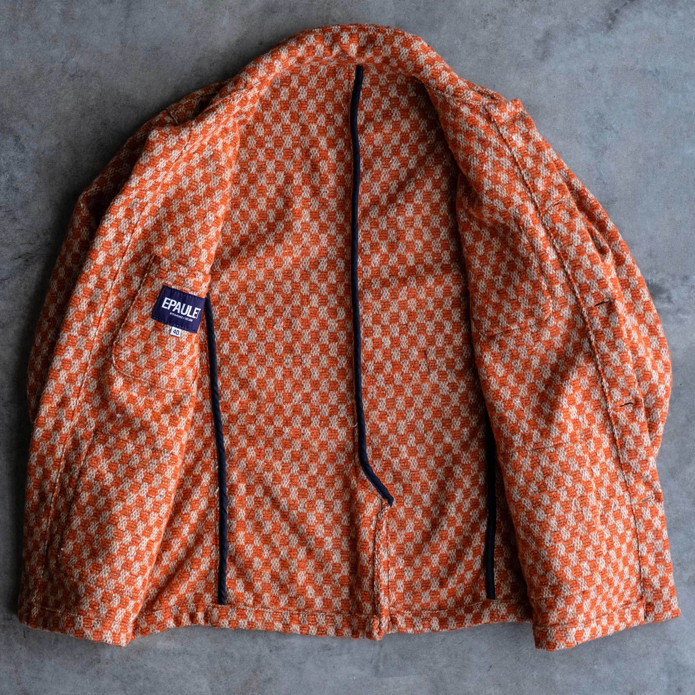 Doyle Jacket DiPray Tangerine Checker Donegal Tweed