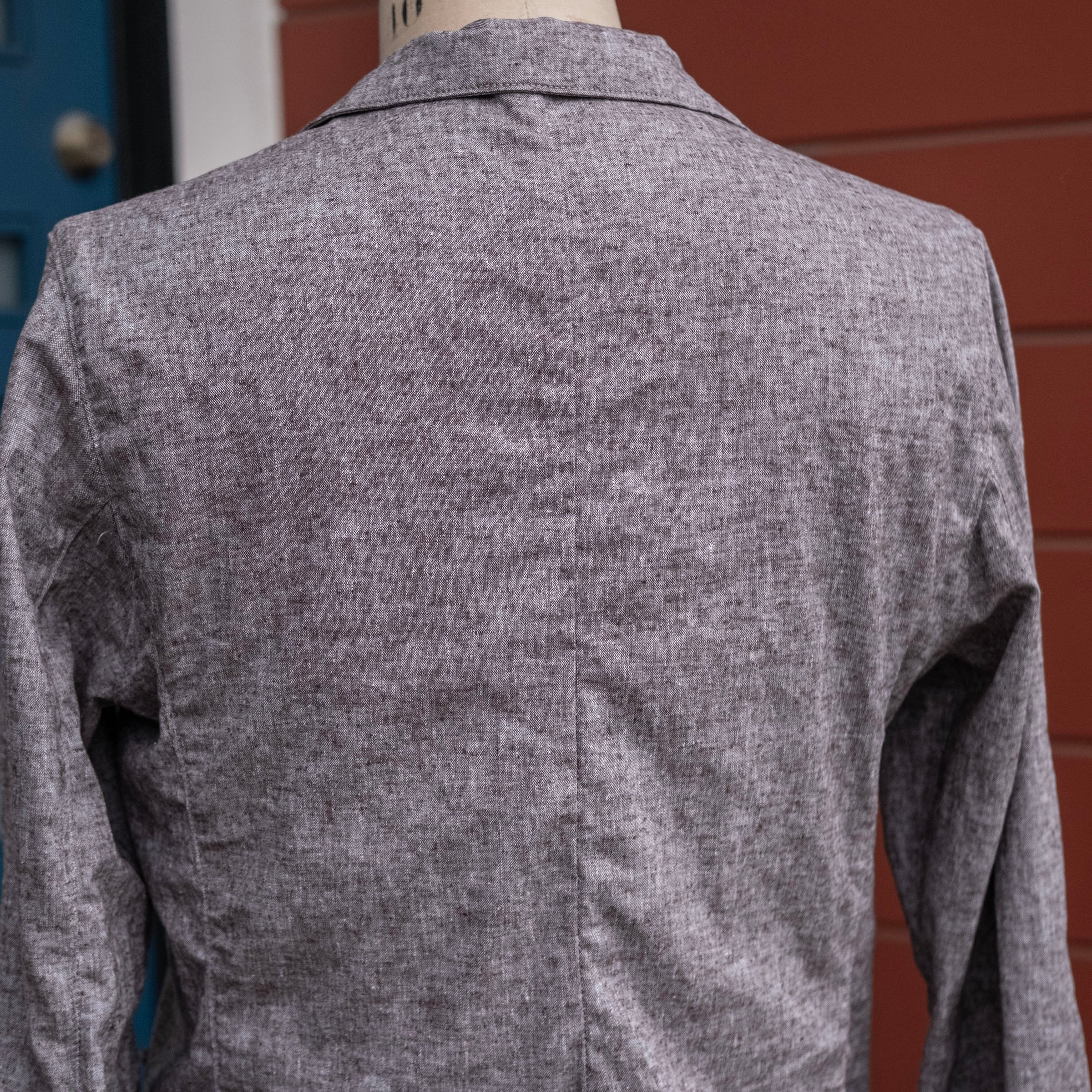 Doyle Jacket in Sand Slub Cotton-Linen