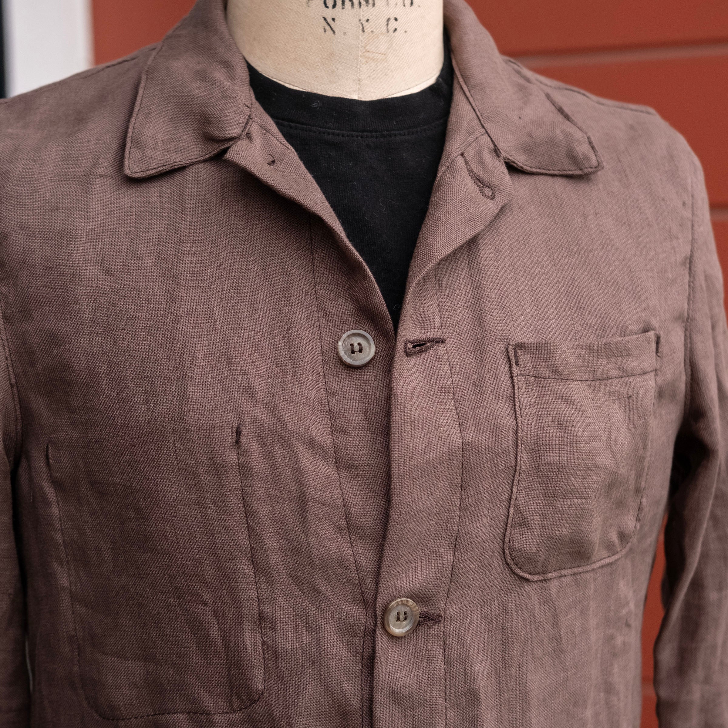 Doyle Jacket in Albini Tobacco Linen