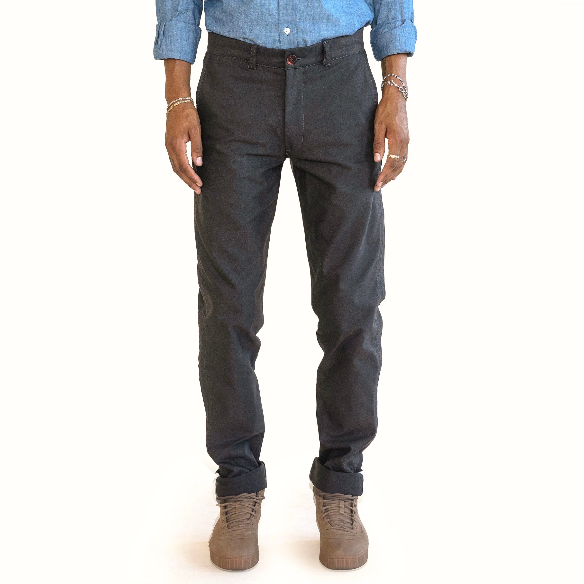 Casual Suiting in Espresso Washable Cotton/Wool Hopsack