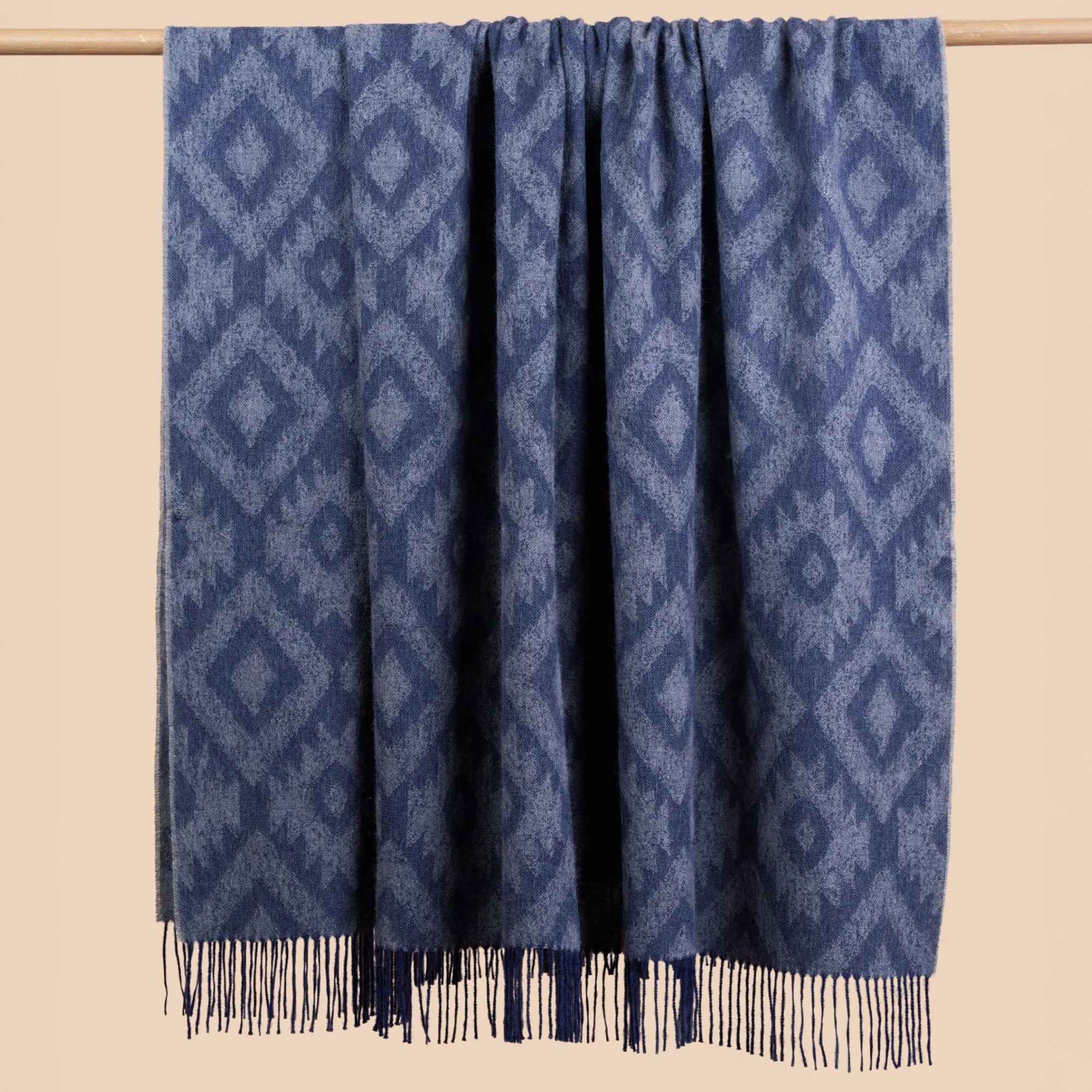Ethnic Jacquard Pure Alpaca Throw Blanket