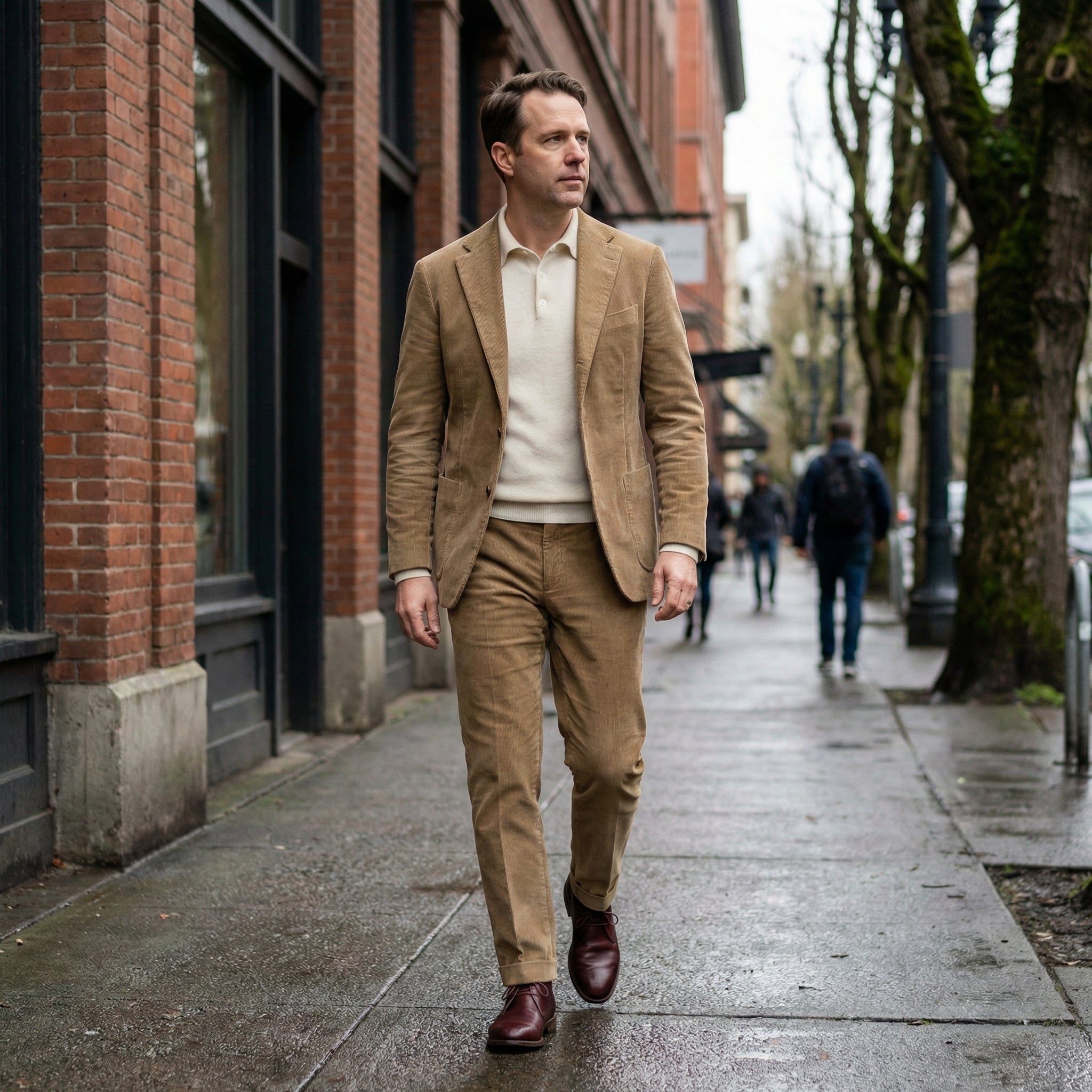 BS Desert Tan Corduroy Suit