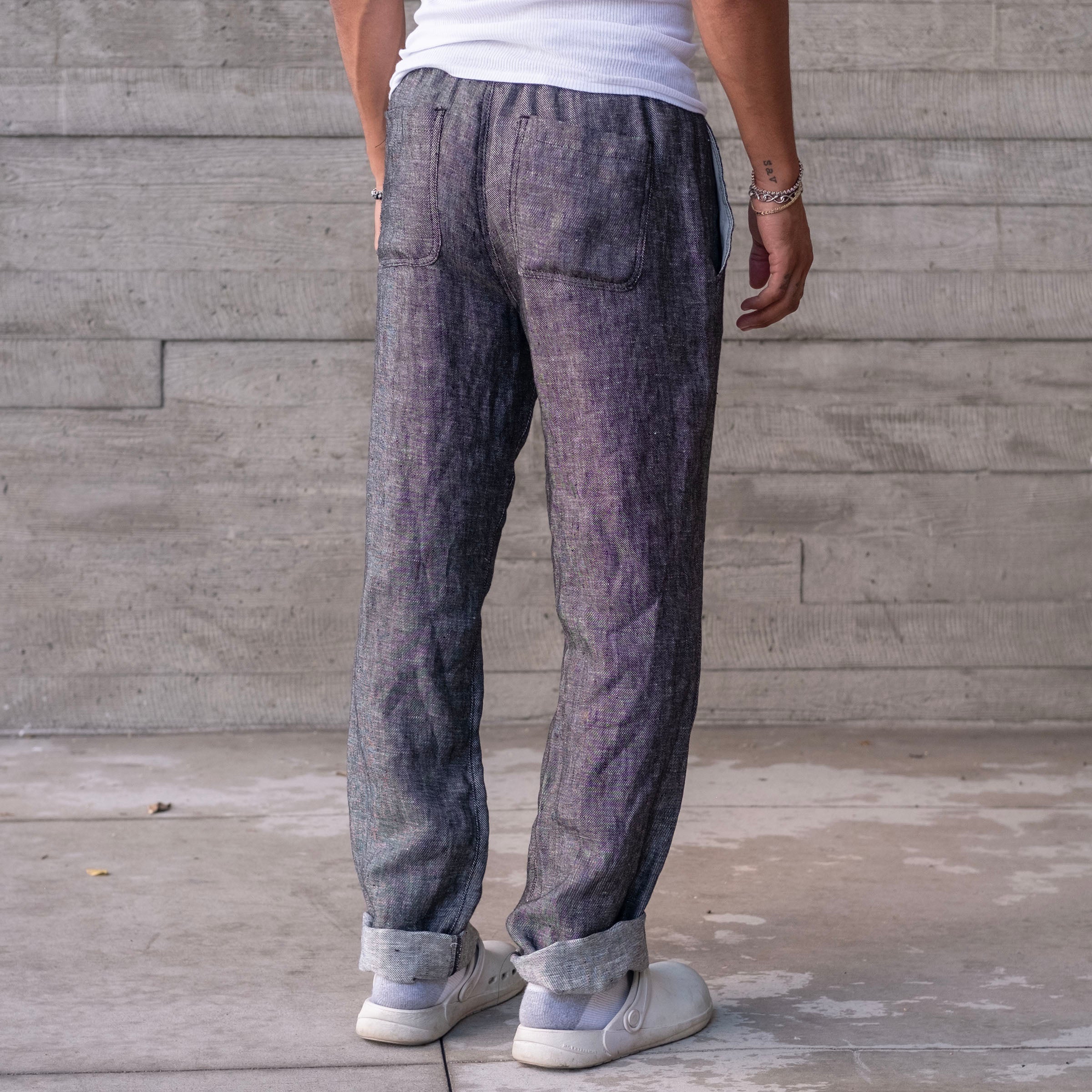 Laidback Pant Albini Graphite Linen