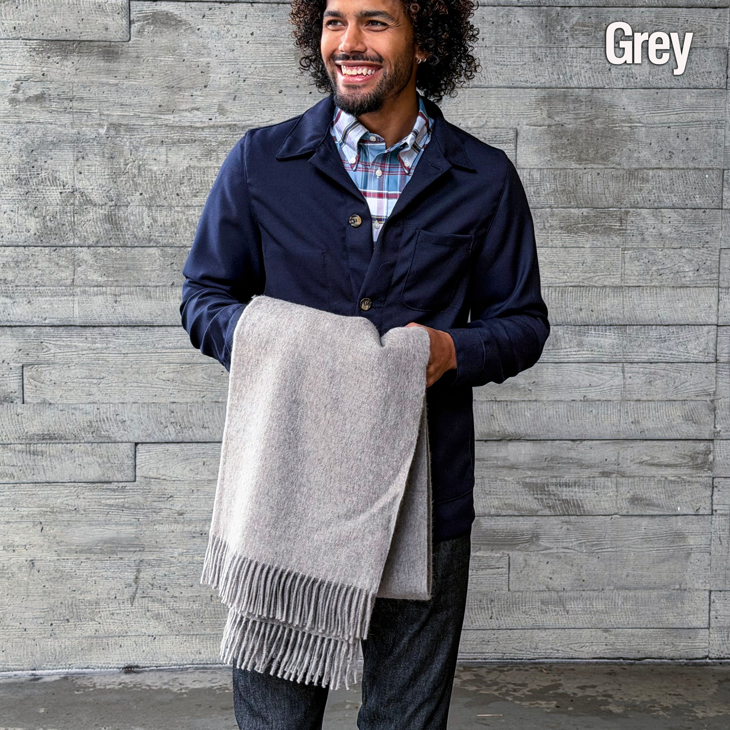 Washable Alpaca Wool Luxury Throw Blanket (3 Colors)