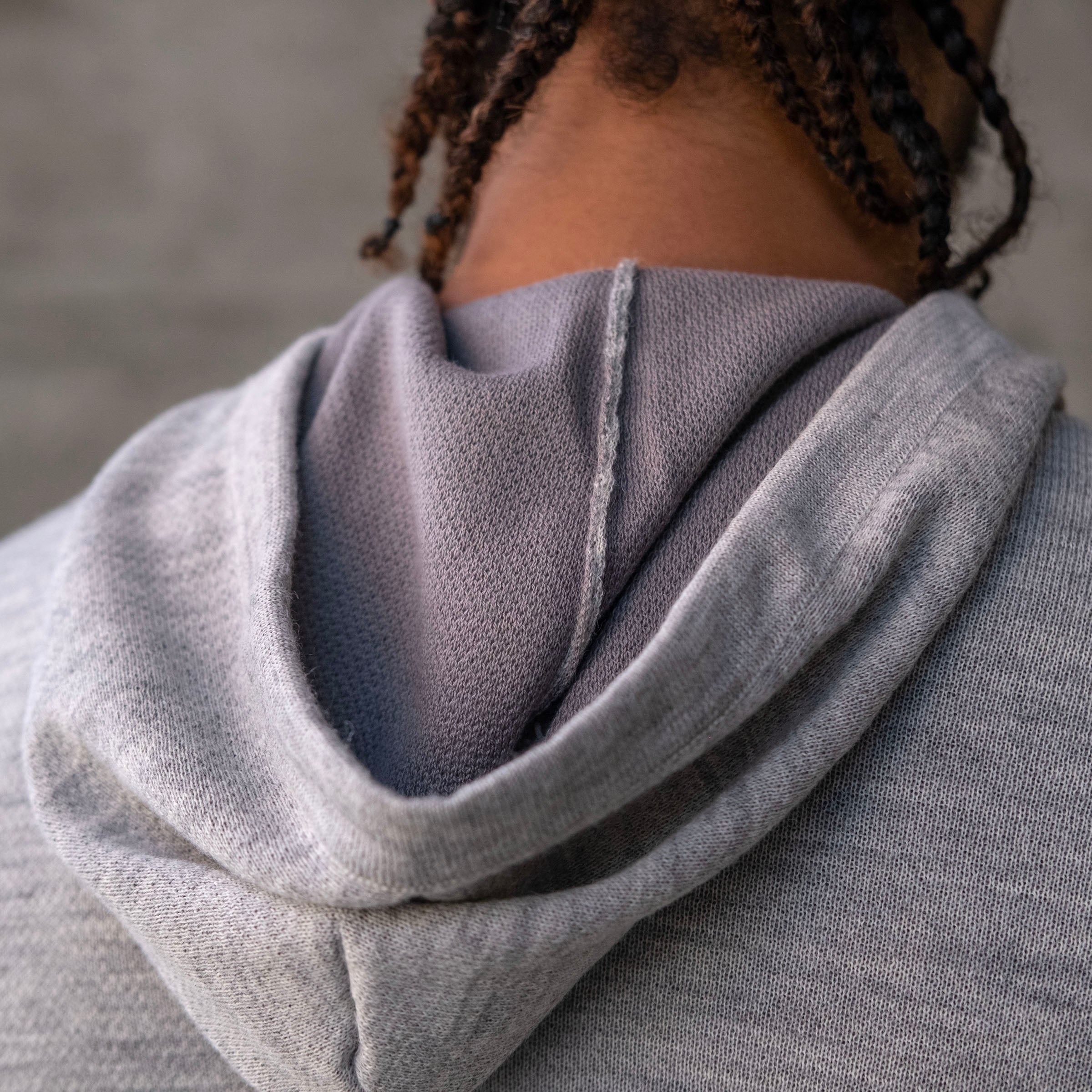 Hooded 2-Ply Sweatshirt in Baby Alpaca and Pima Cotton