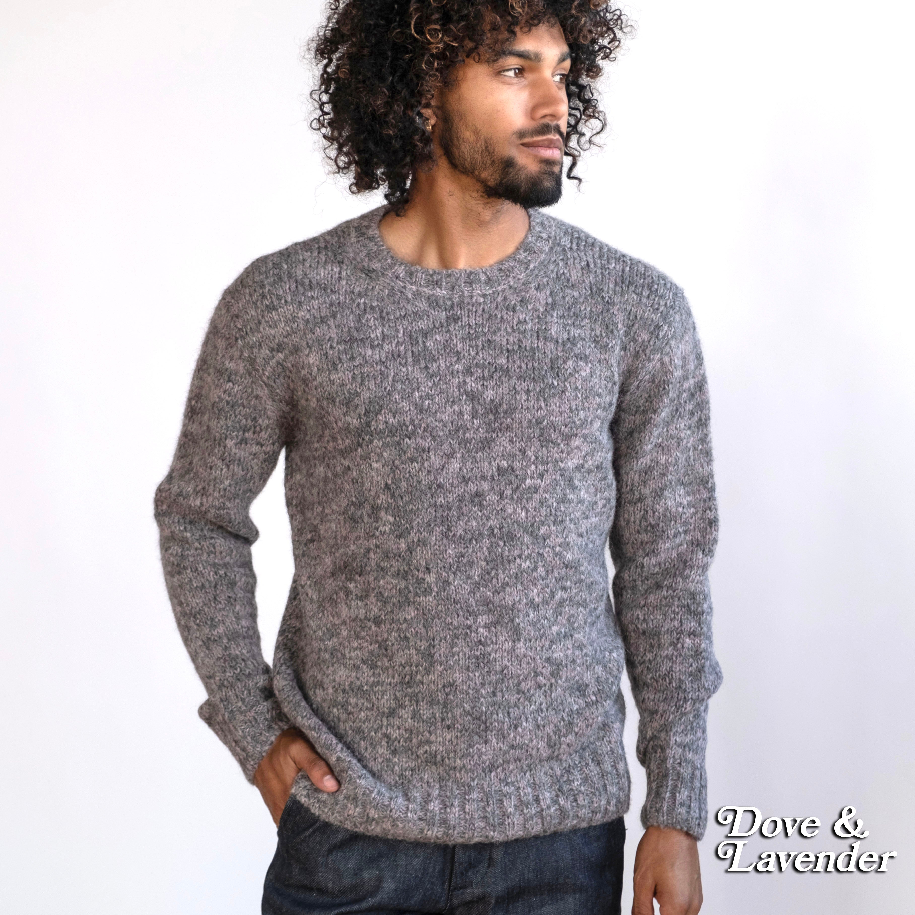 Alpaca Handknit Marled Crewneck Sweaters