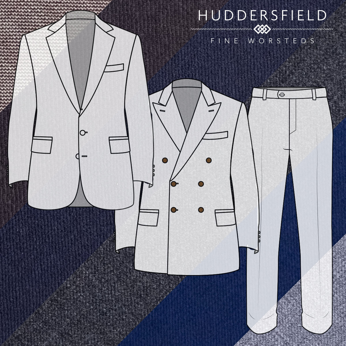 Custom Suits & Sportcoats Huddersfield Solid 4-Season Wools