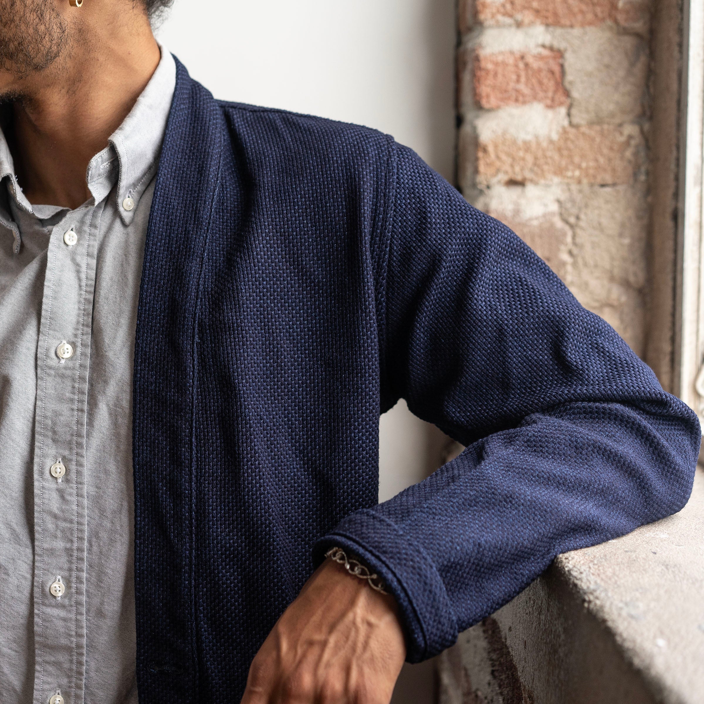 Kamigata Project: Indigo Sashiko, Washable Tweed, Espresso Hopsack