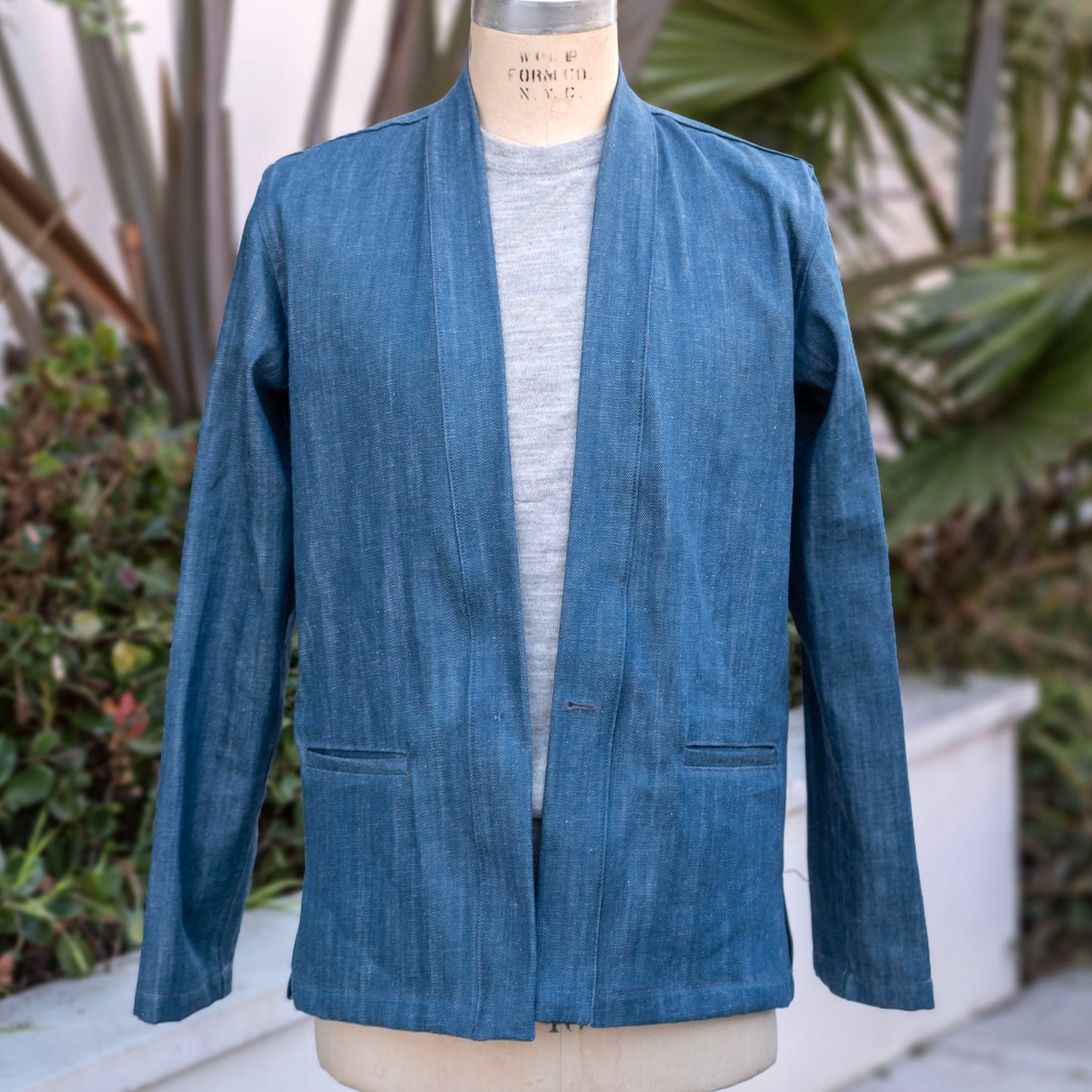 Kamigata Jacket in Kuroki 12oz Lapis Slubby Denim