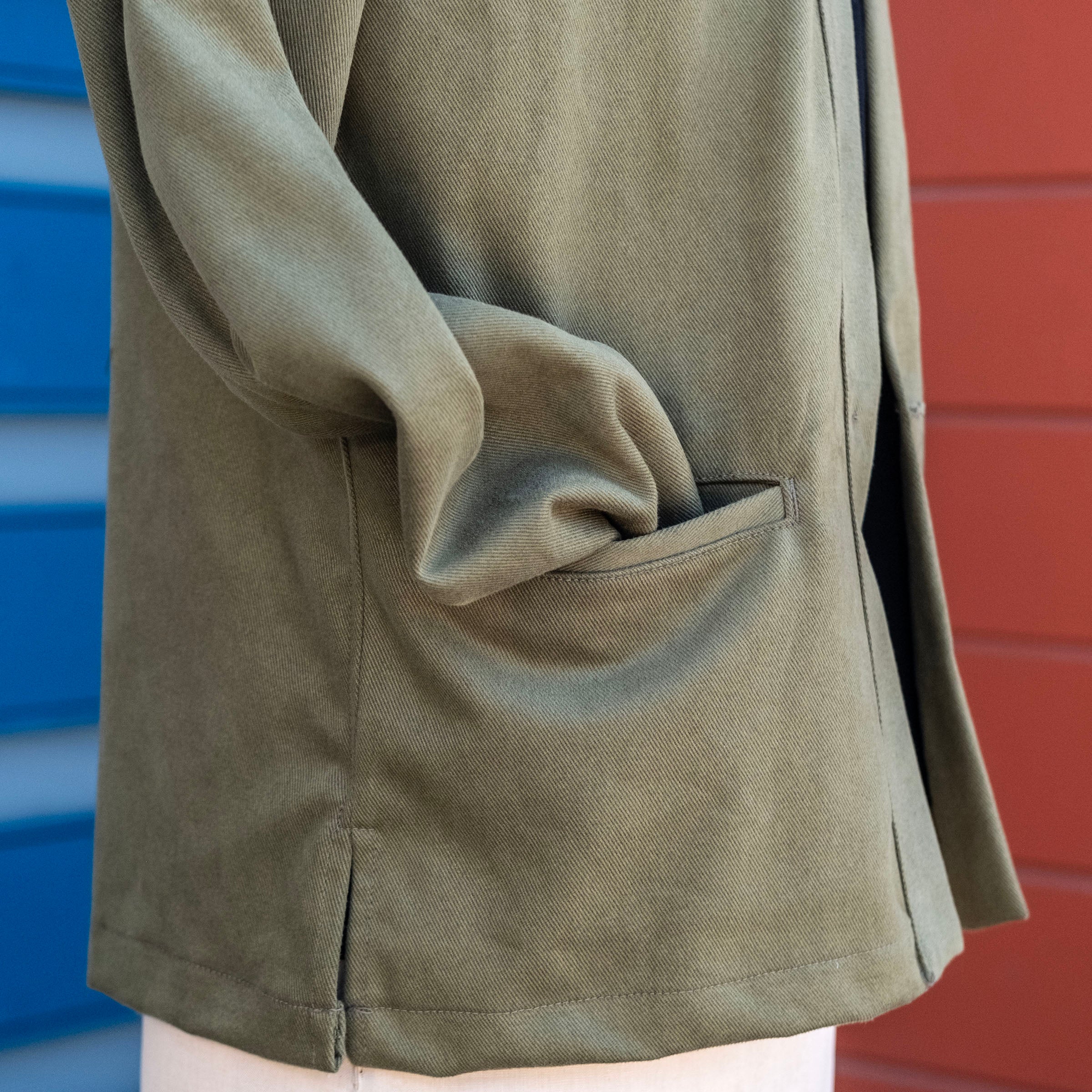 Kamigata Jacket in Olive Kaihara 13oz Bull Denim