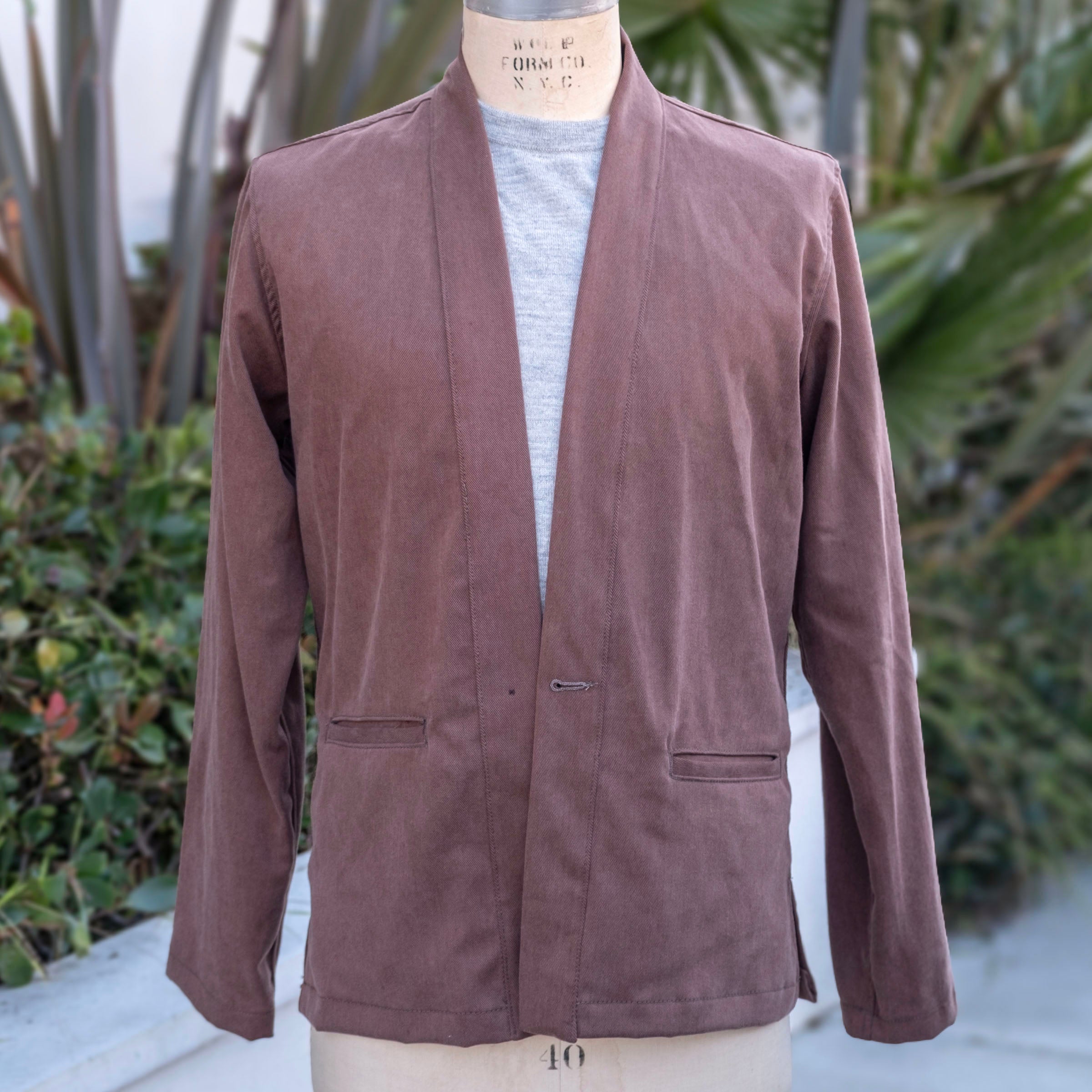 Kamigata Jacket in Austrian 9oz Russet Tencel Twill
