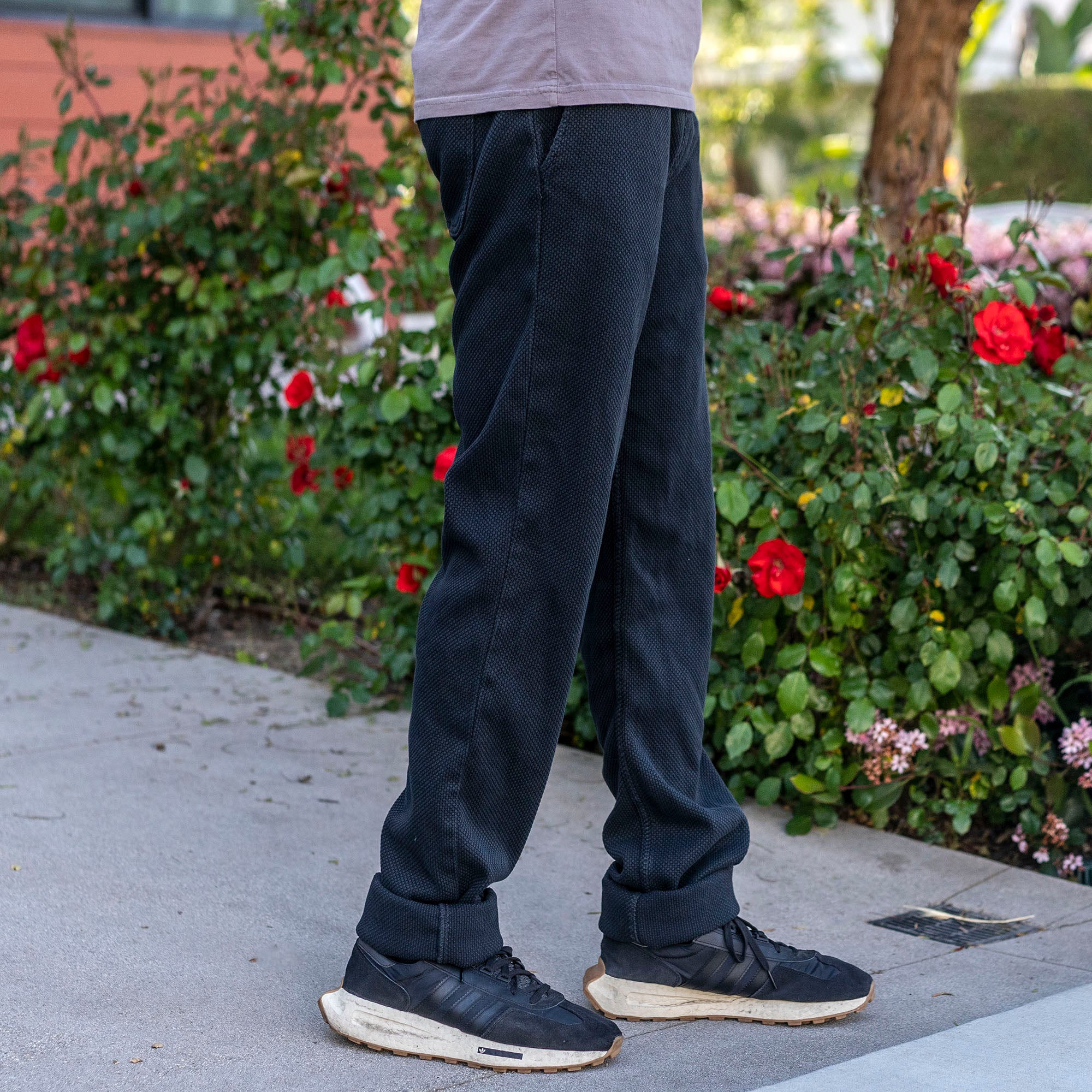 Laidback Pant Sashiko Mineral Washed Black
