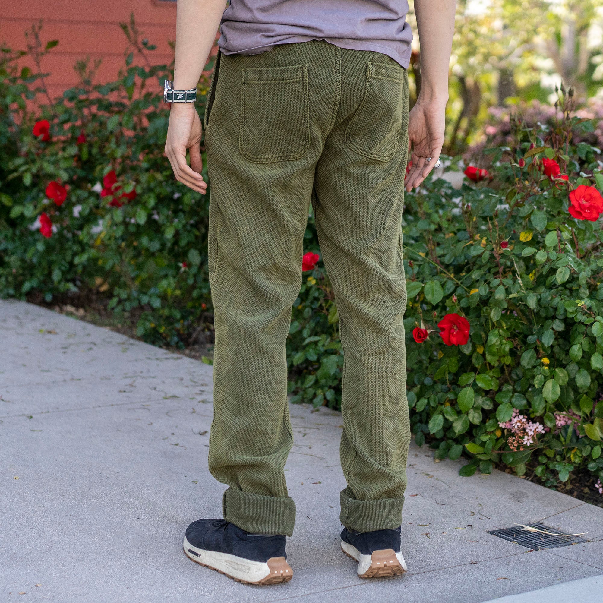 Laidback Pant Sashiko Acid Moss