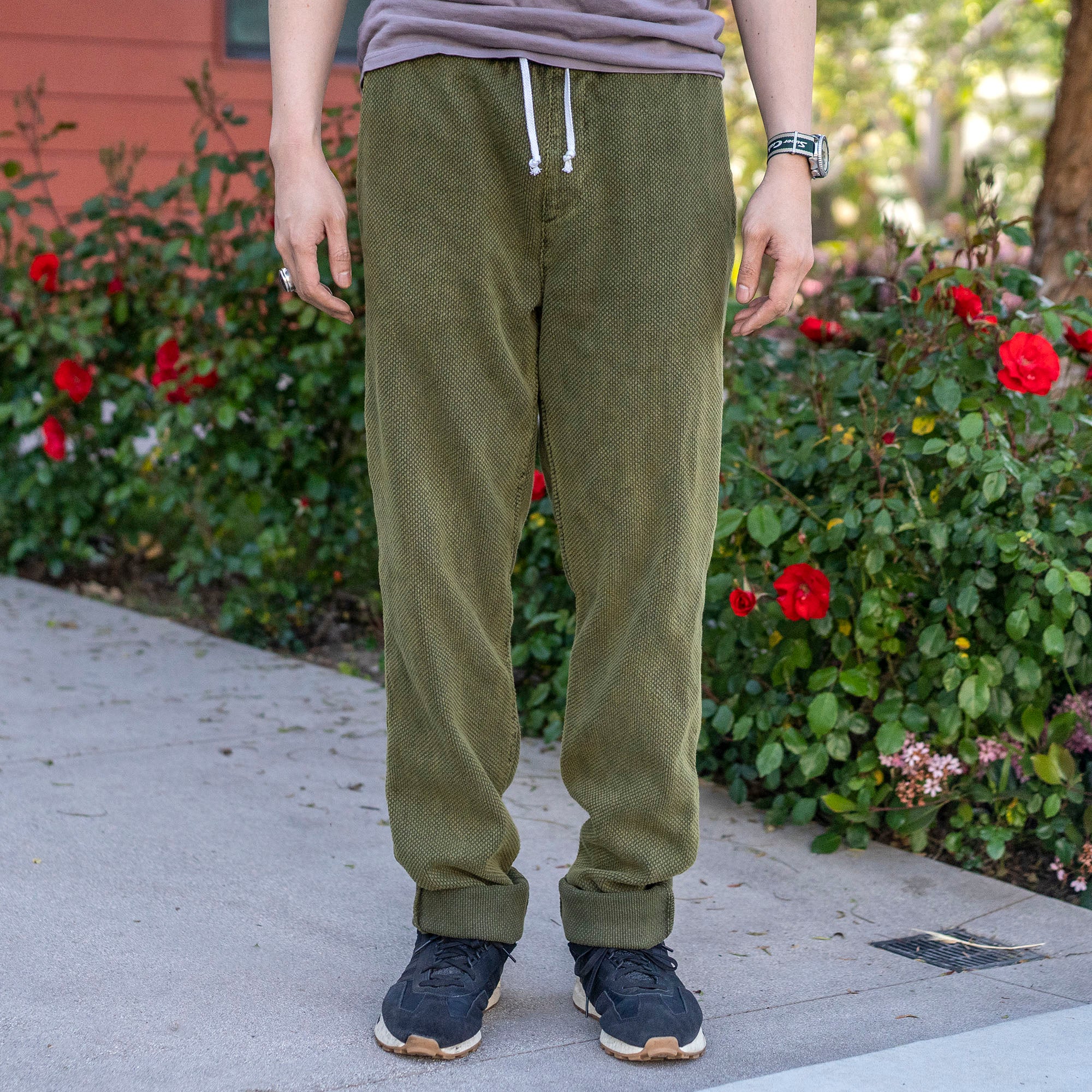 Laidback Pant Sashiko Acid Moss