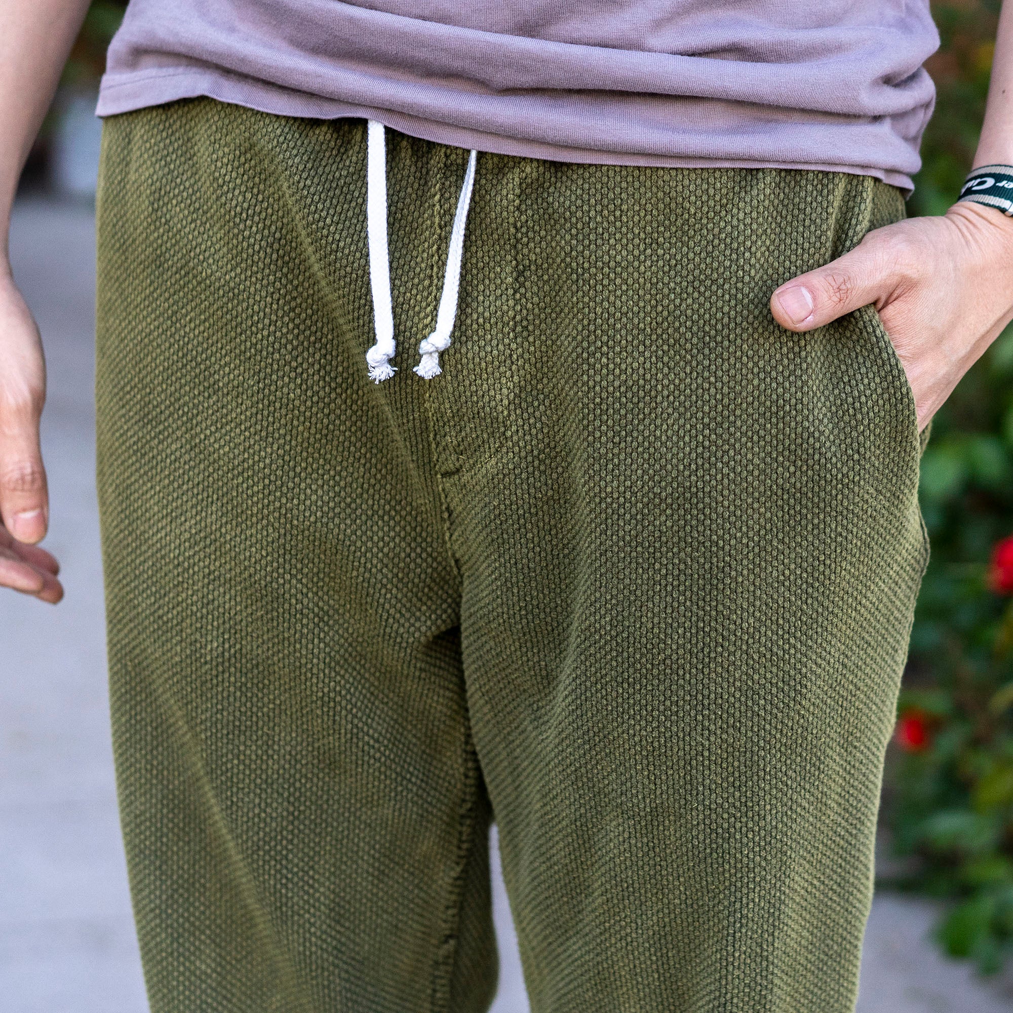 Laidback Pant Sashiko Acid Moss