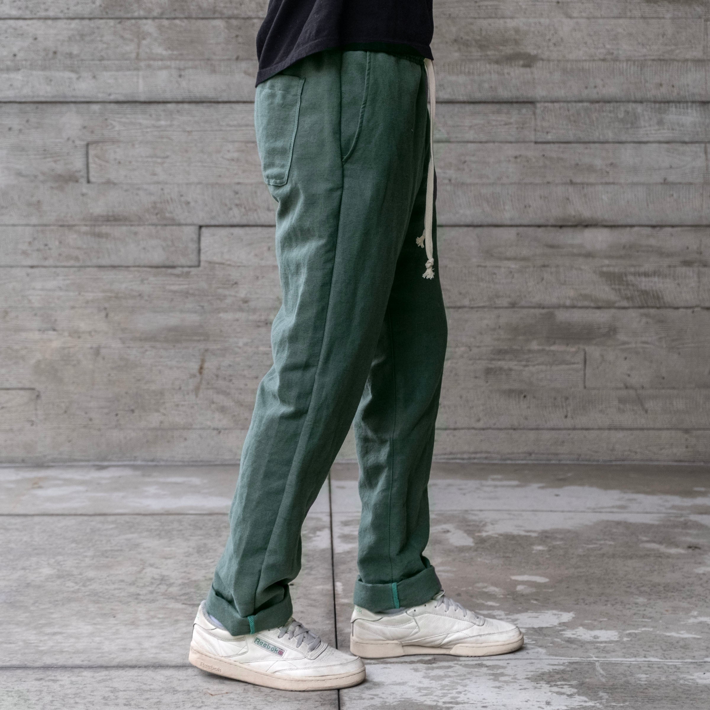 Laidback Pant Albini Racing Green Linen