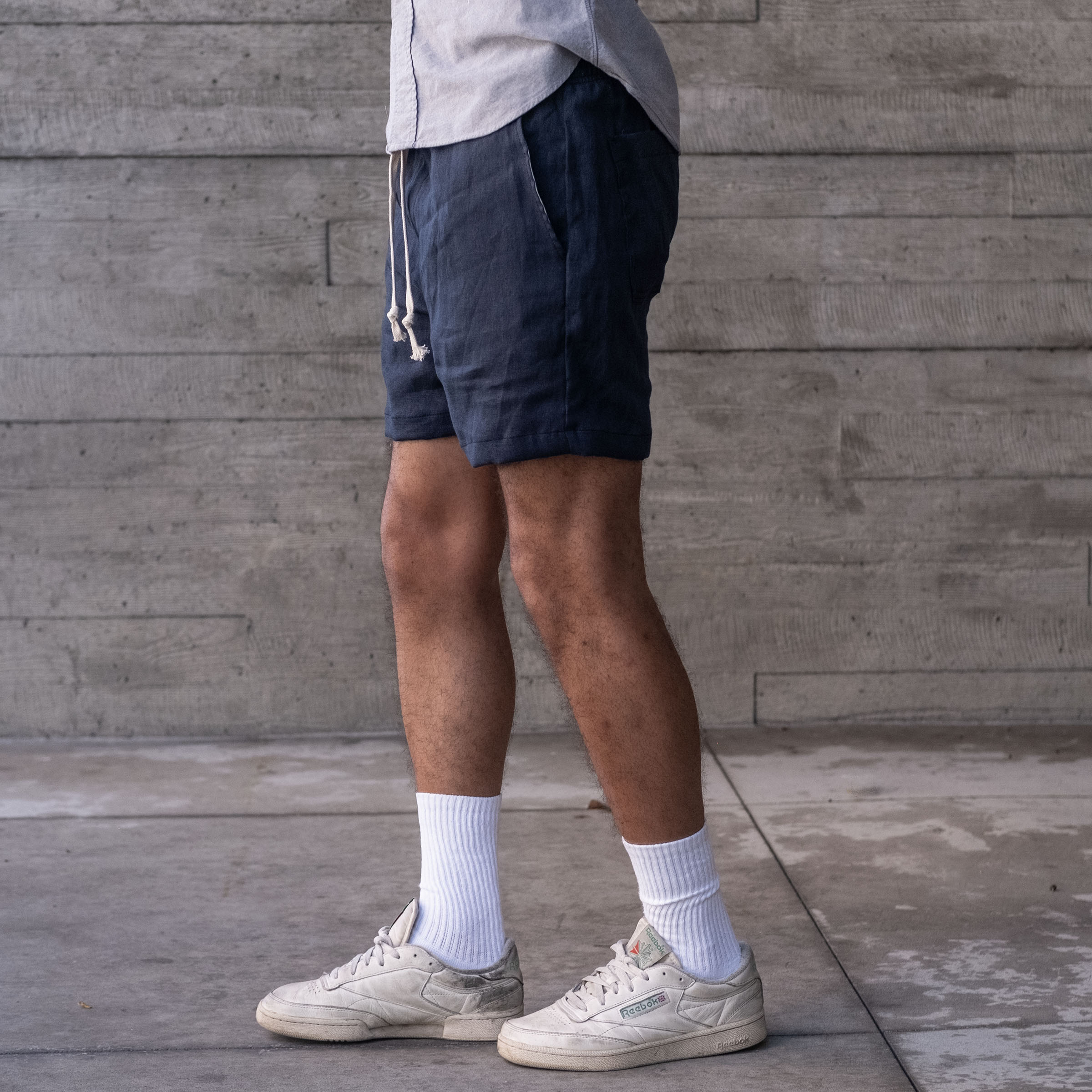 Laidback Short Navy Albini Linen