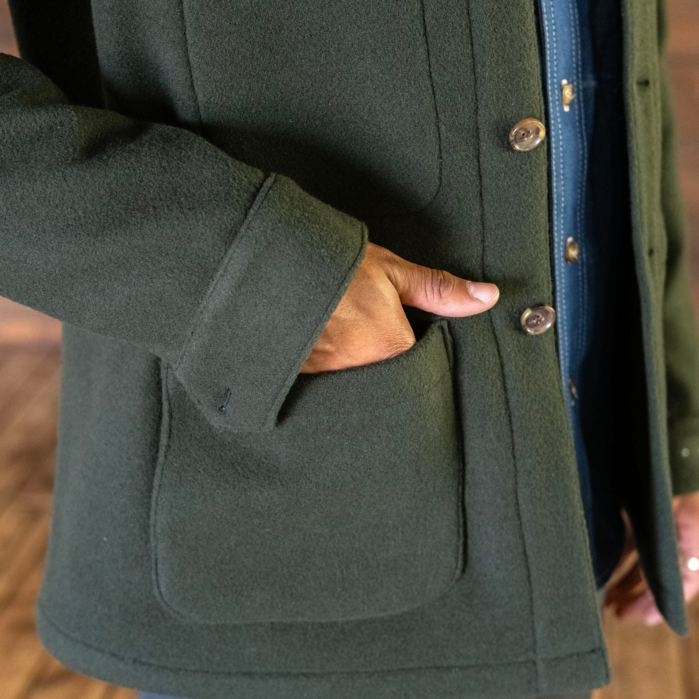 Sample Sale: Doyle in Alpine Loden Heavyweight Wool Size 40