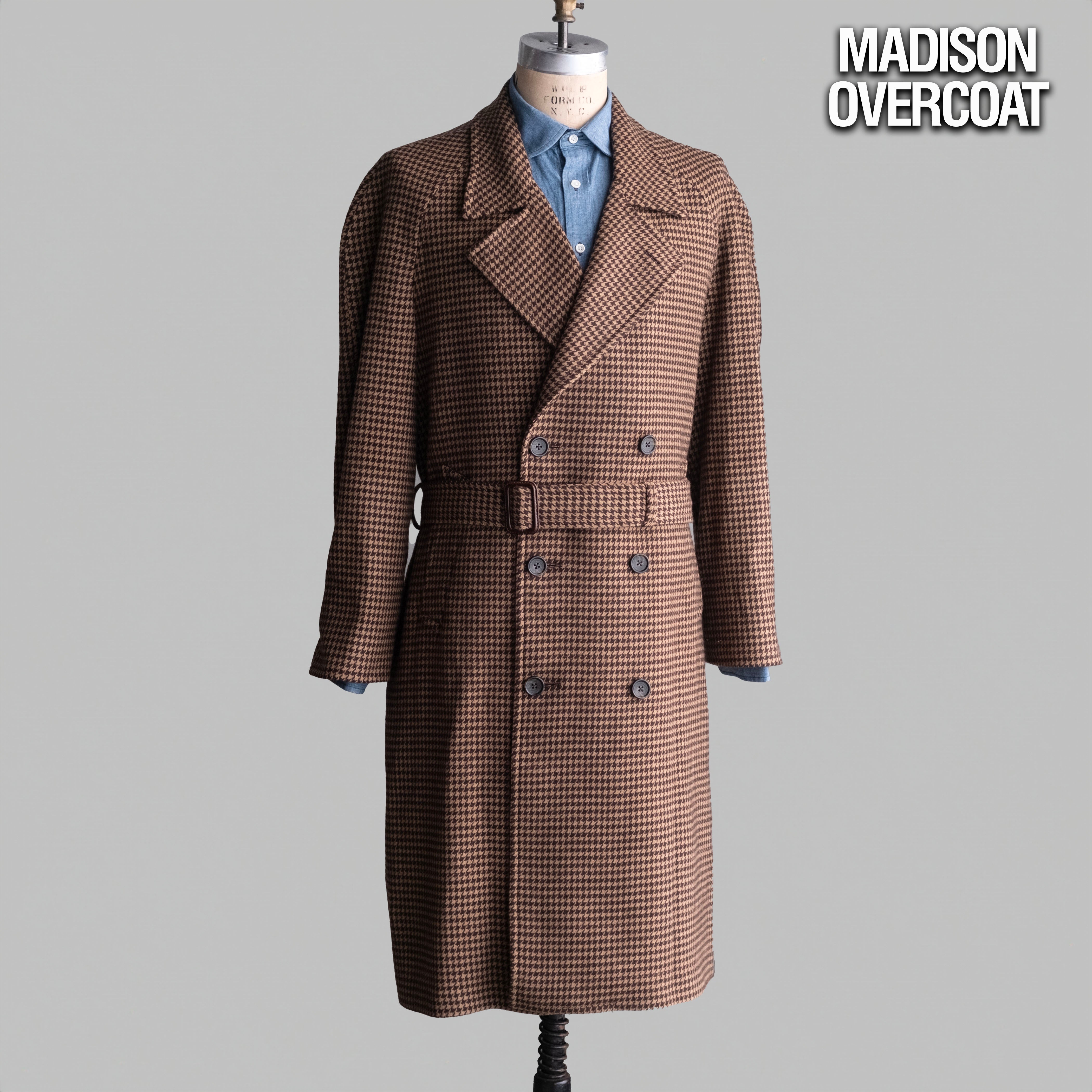 Custom Overcoats Heavyweight Alsport Thornproof Tweed