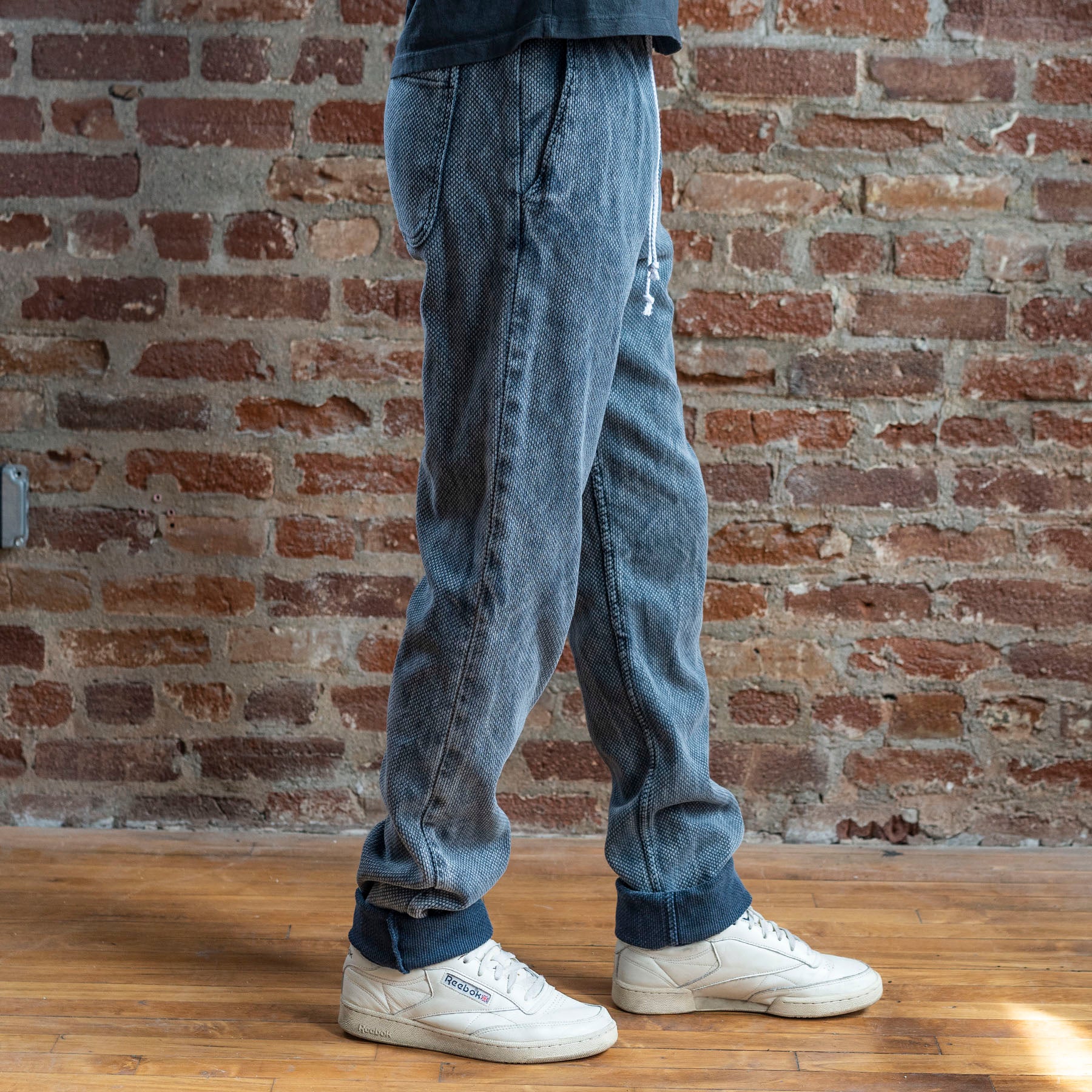 Laidback Pant Sashiko Project: Mink, Aubergine, Steel Moss, Marbled Acid