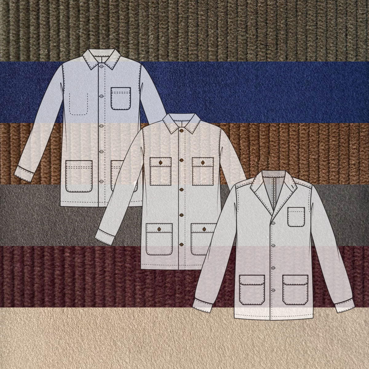 Custom Doyle, Teba, and Field Jackets Heavyweight UK Moleskin Cordur - Main Image