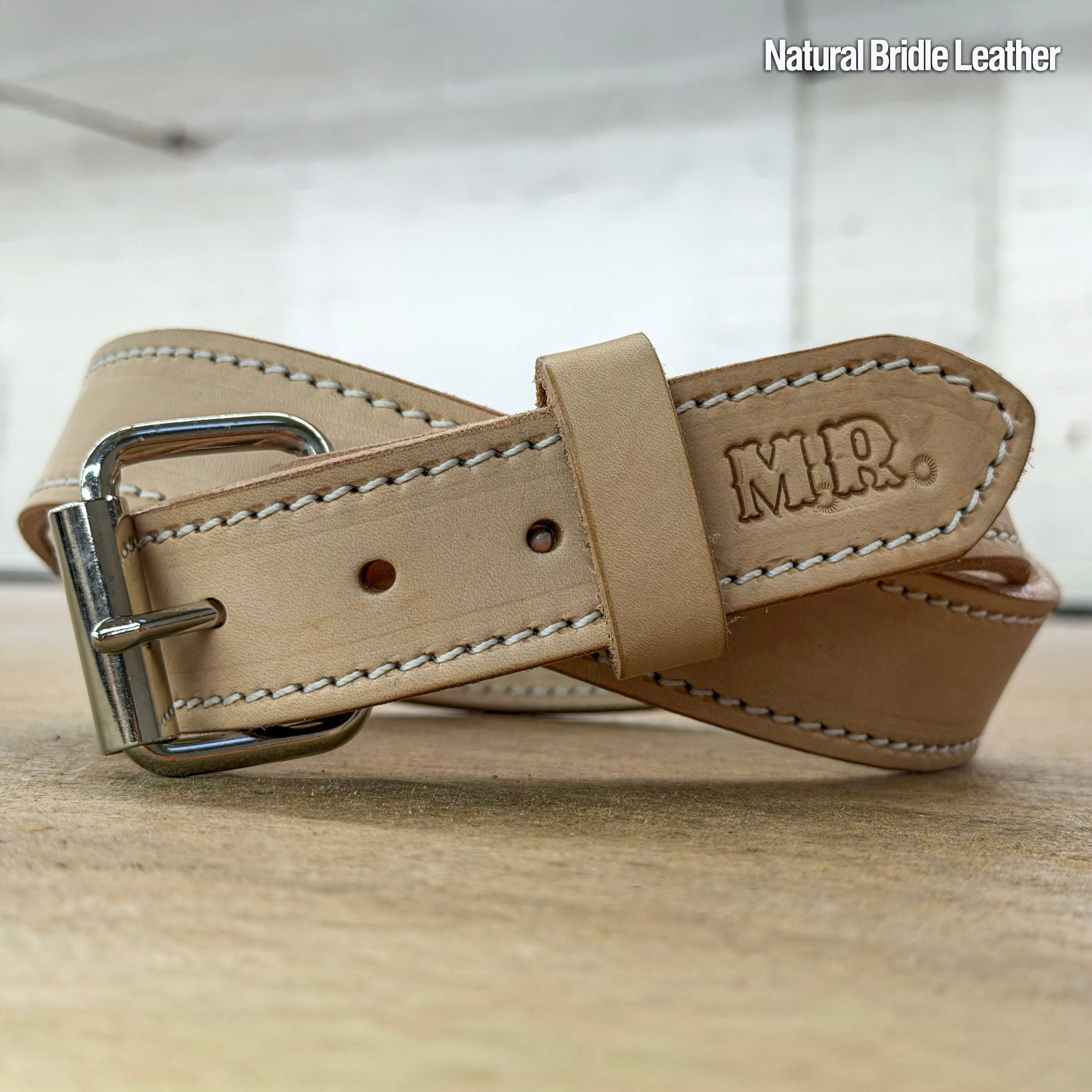 Bridle Leather Belts Made to Order in 3 Colors