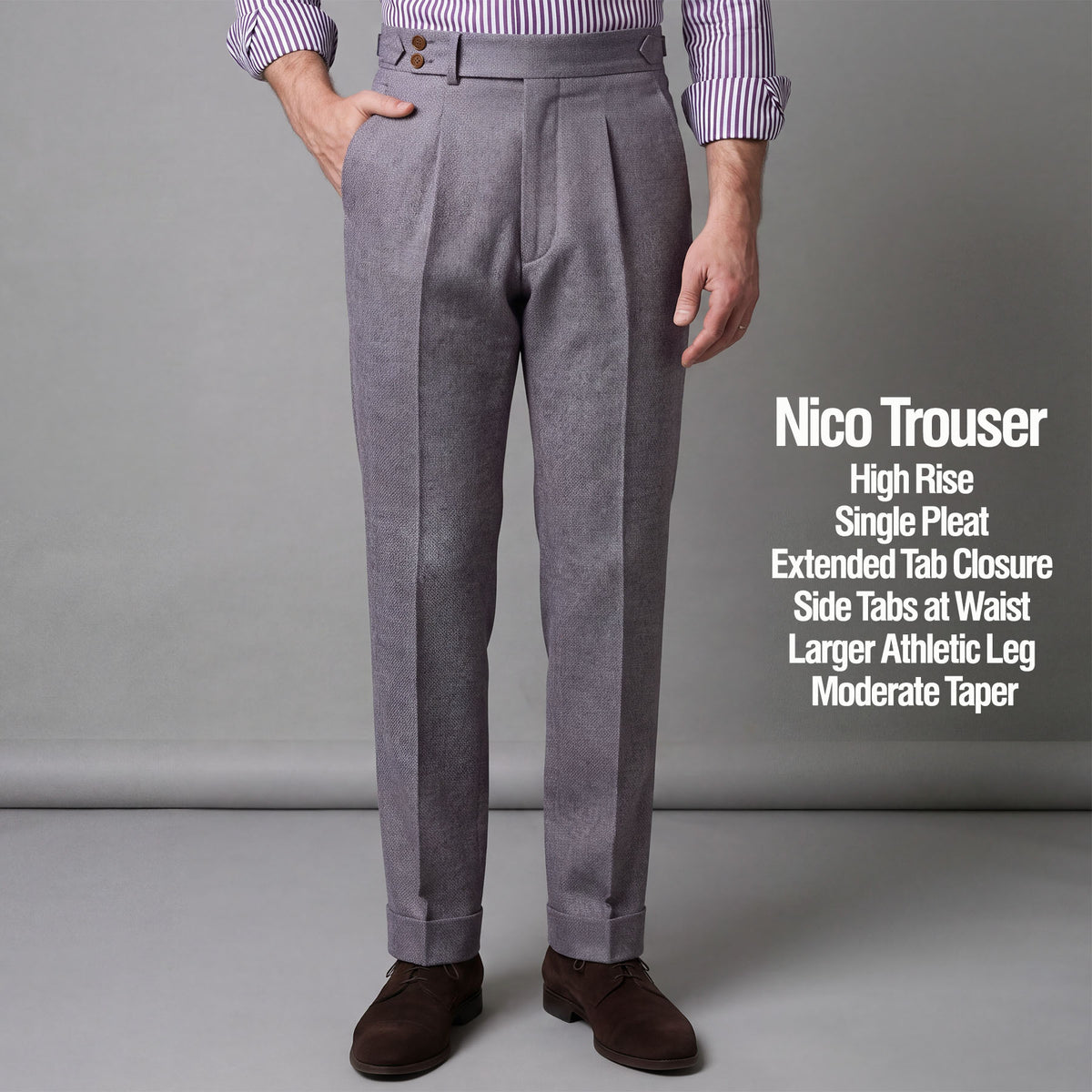 Custom Trousers in Flannel, Twill, & Hopsack