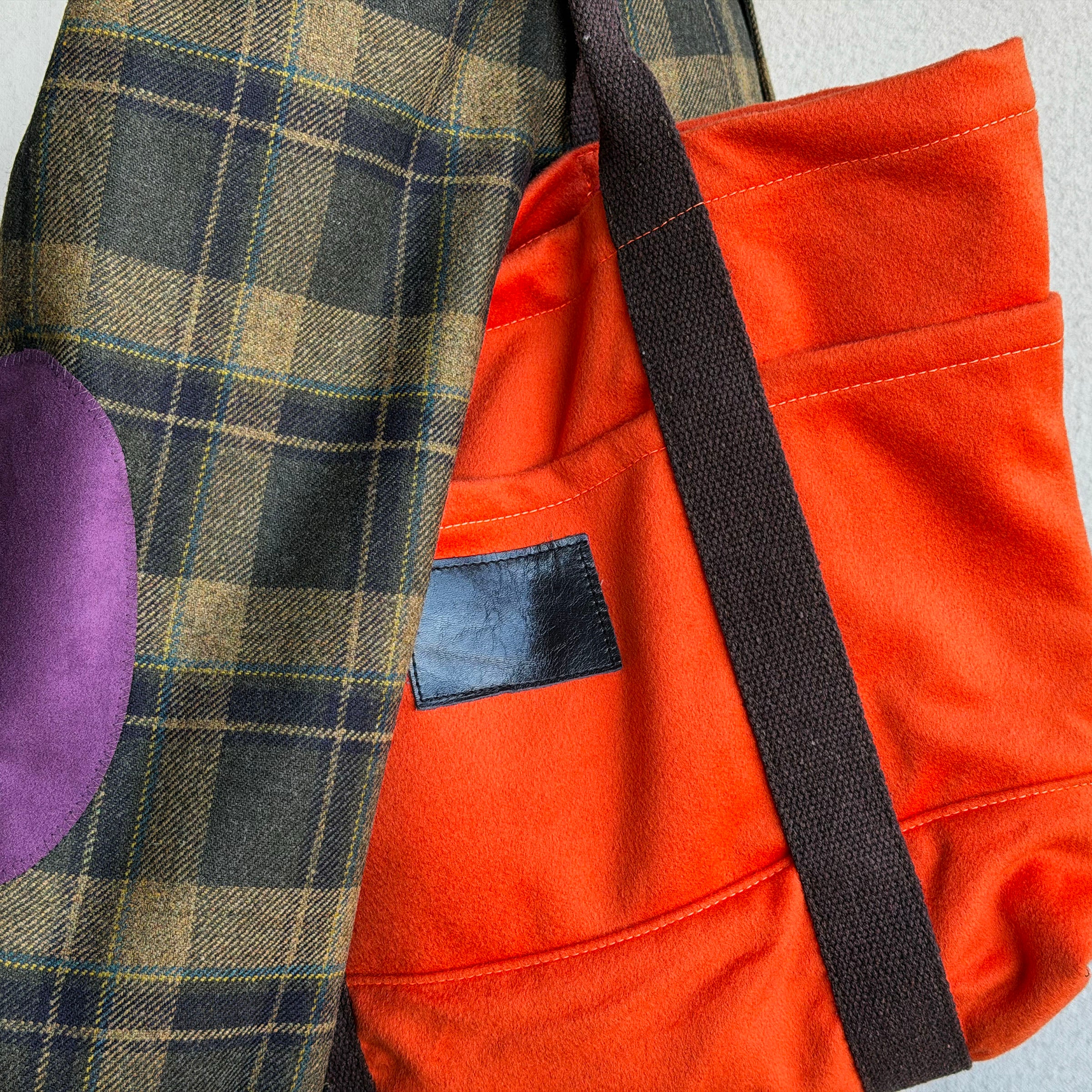 Harbor Tote Bag Loro Piana Mandarin Orange 16oz Flannel